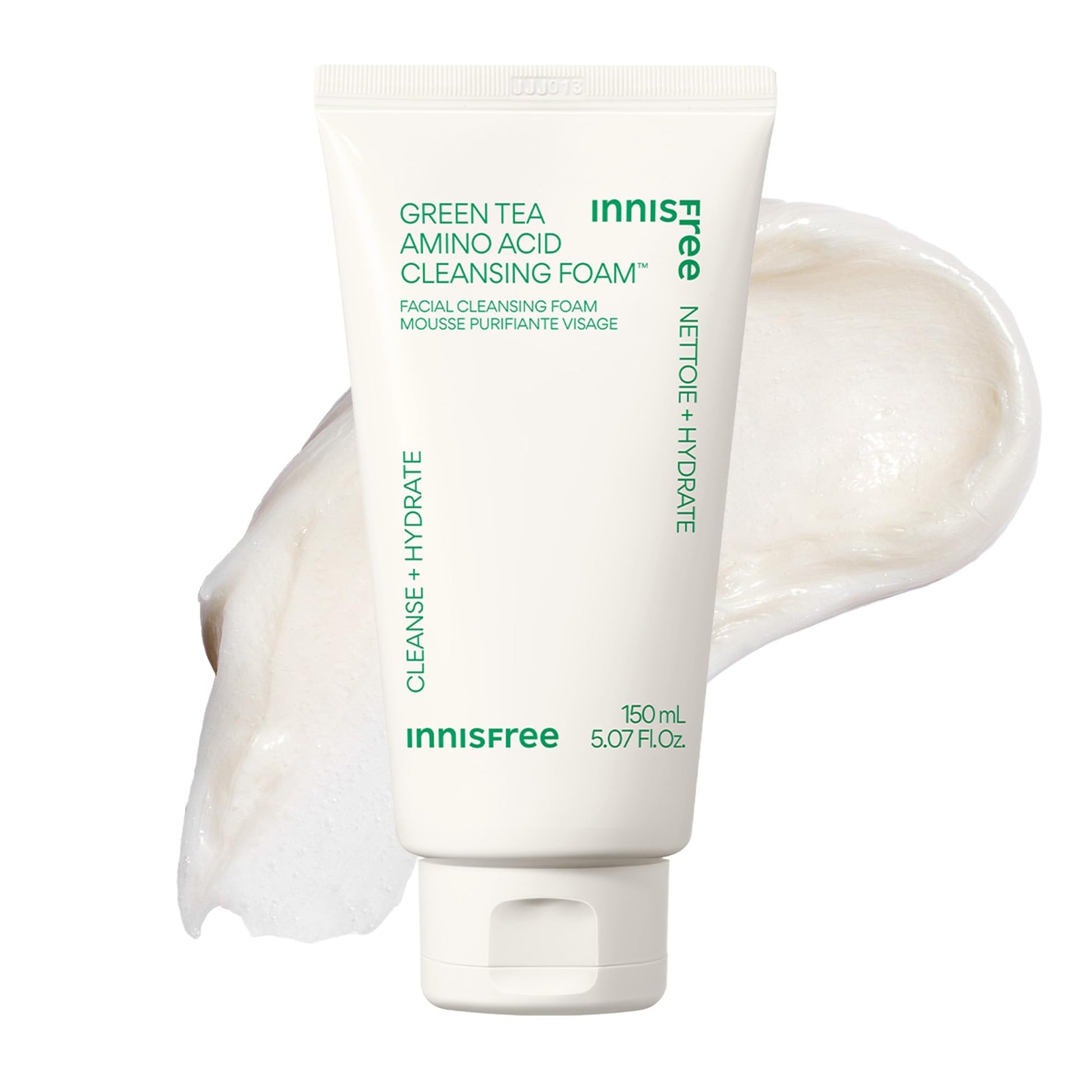 innisfree Green Tea Amino Acid Cleansing Foam, Sulfate-Free Hydrating Korean Face Wash, Gentle Lather, pH-Balanced Skincare - Medaid International