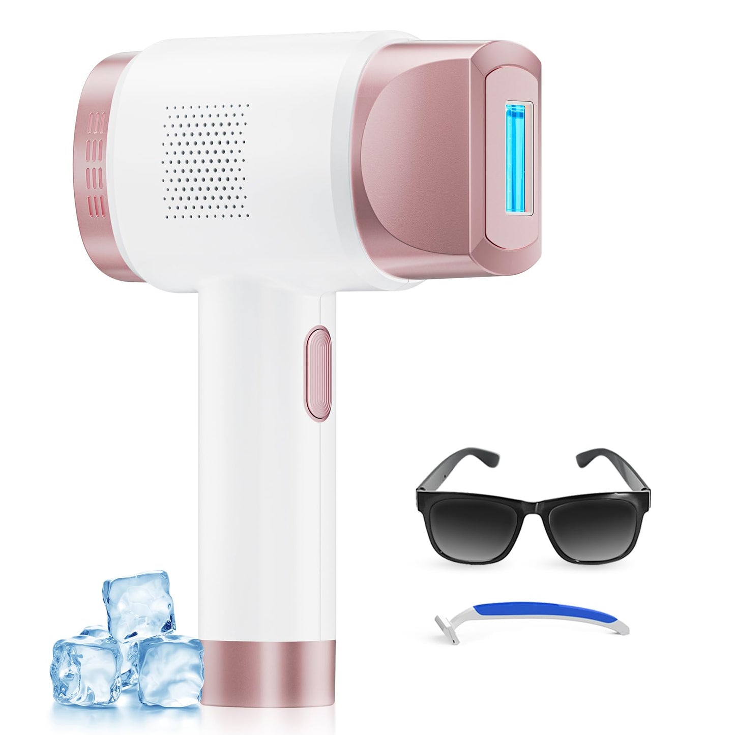 Laser Hair Removal for Women and Men, IPL with Ice-Cooling System for Nearly Painless And Long-Lasting Result At-Home Permanent Hair Removal Device 999999 Flashes for Whole Body Use - Medaid International