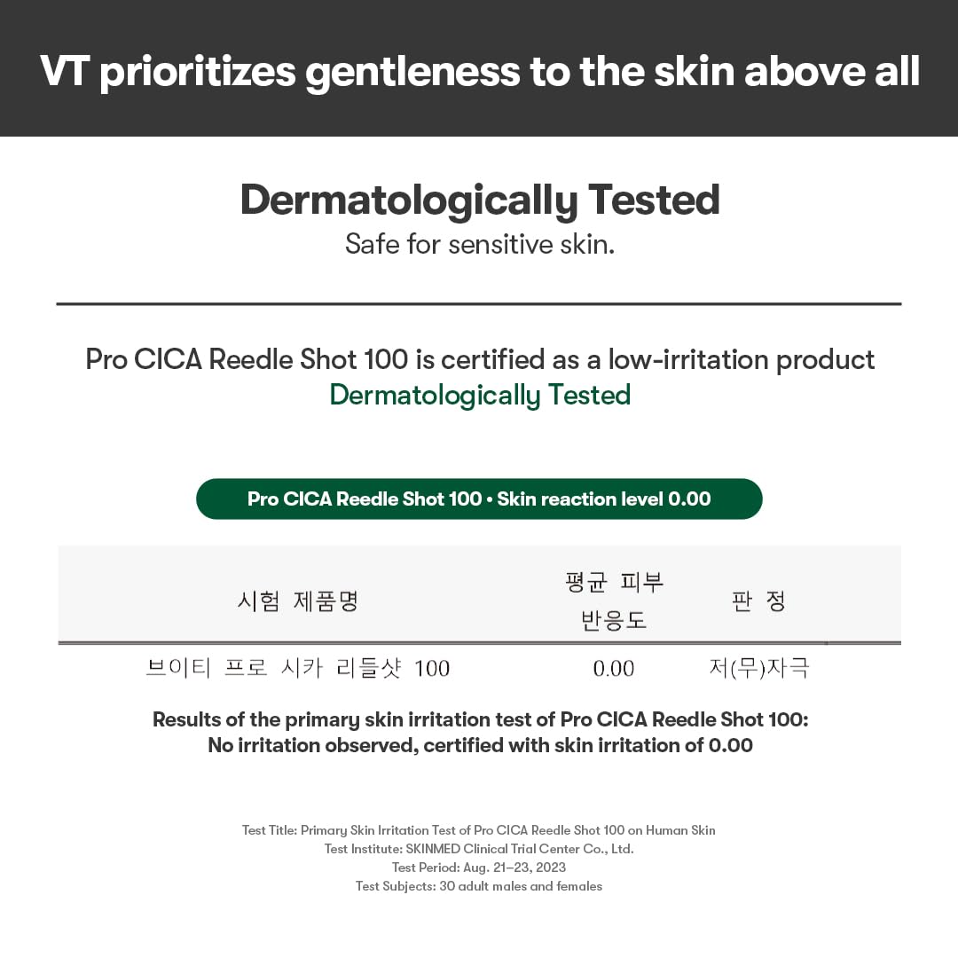 VT COSMETICS Pro Cica Reedle Shot 100, Centella Asiatica Microneedling Serum, Cica Exosome, Soothing, Hyaluronic Acid, Soft Skin, Glass Skin, Korean Skin Booster 1.69 Fl Oz.(50ml) - Medaid International
