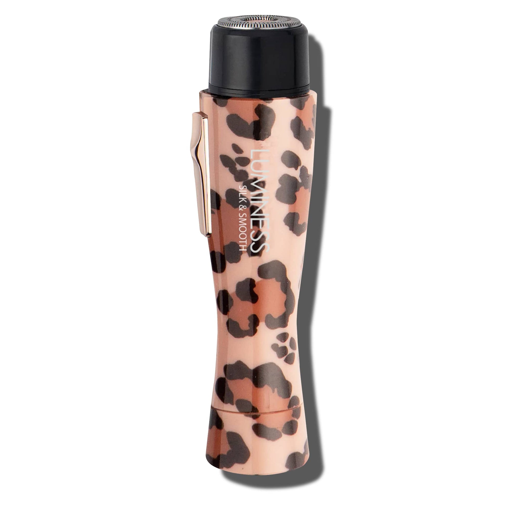 Luminess Silk & Smooth Hair Remover Device, Cheetah - Painless Hair Removal Without Causing Redness or Irritation - Shaver with Replacement Head Trims Face, Bikini, Arms & Underarms - Medaid International