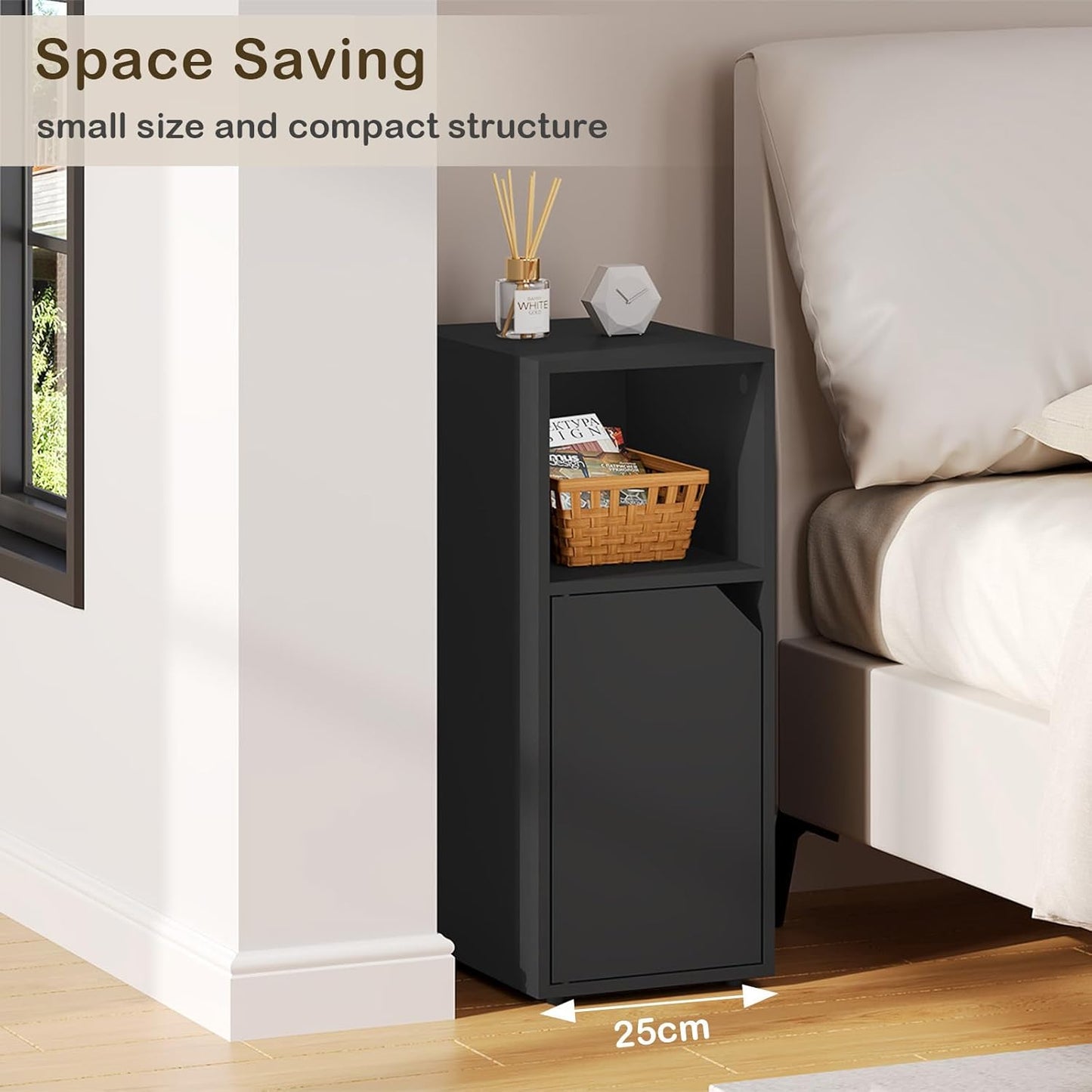 WOLTU Slim Wood Bedside Table (NTS16SZ)