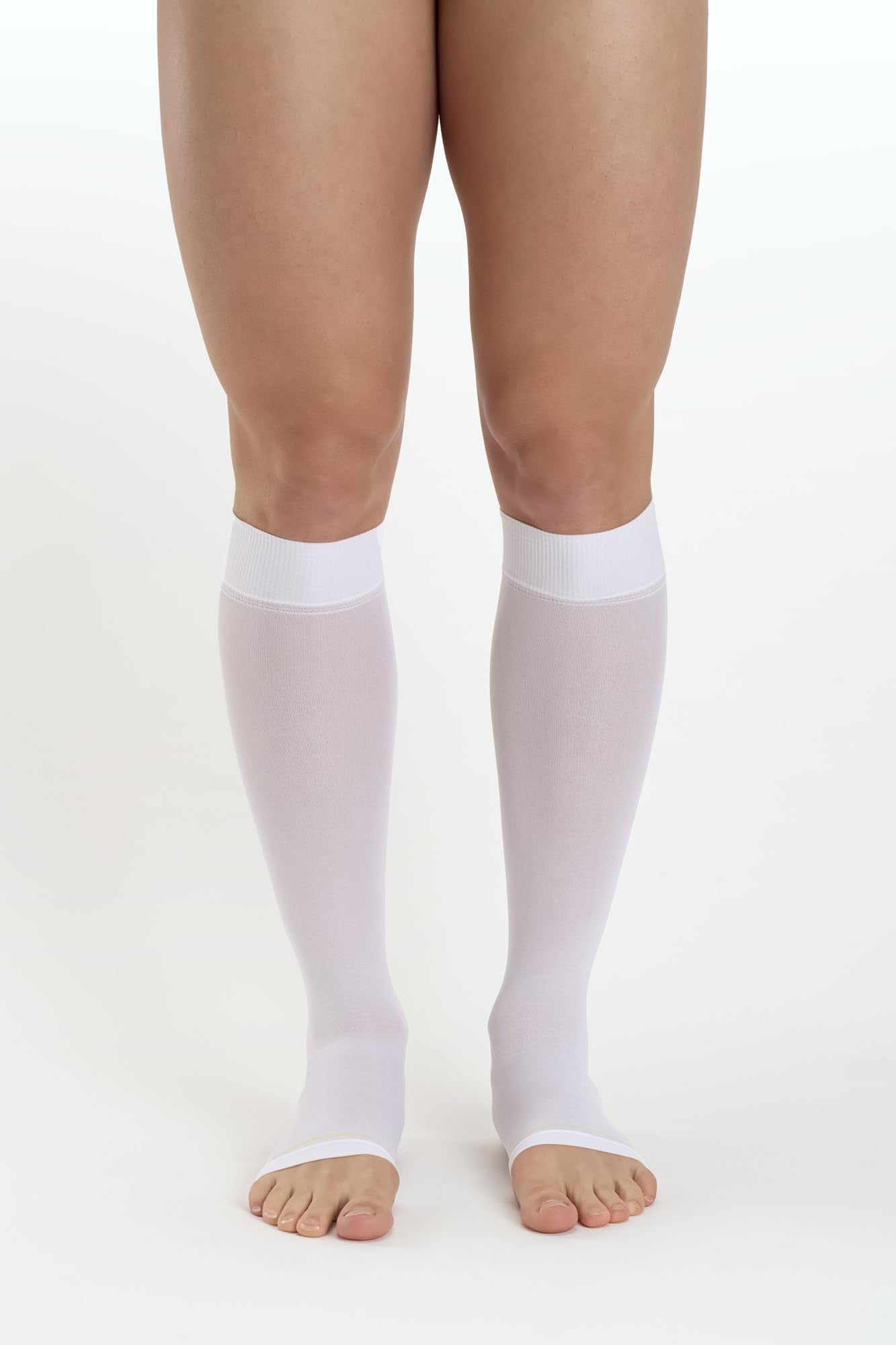 Relaxsan Compression Socks for Women and Men Made in Italy - 18-23 mmHg - Anti Embolism Stockings Open Toe - M0350A (3 Pairs - White, XXL) - Medaid International