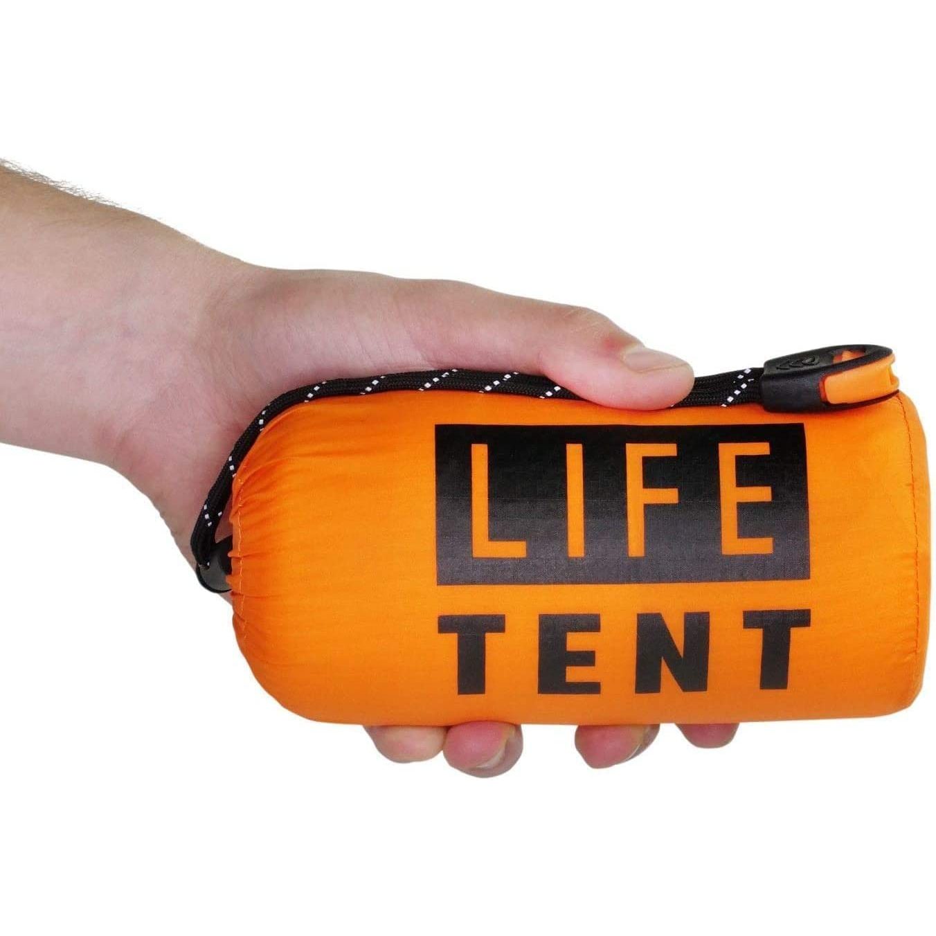 ISOP Emergency Survival Shelter Tent for 2 People + 3 Paracords, Tent Stakes, Glow Stick, Whistle | 100% Waterproof Tent | Ultralight & Extra Large