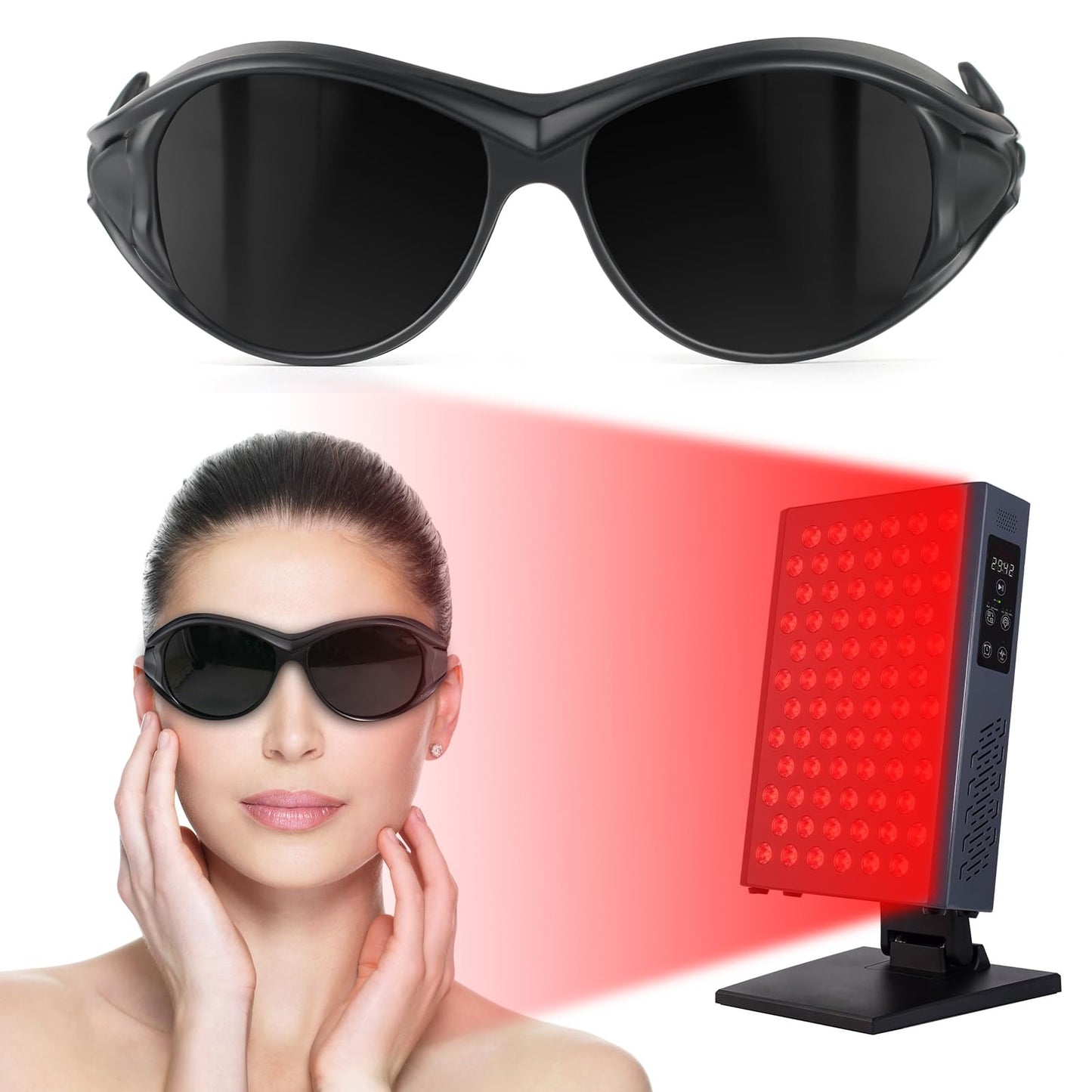 Professional Red Light Therapy Glasses, IPL Glasses 200-2000nm, Eye Protection for Red Light Therapy and infrared light therapy - Medaid International