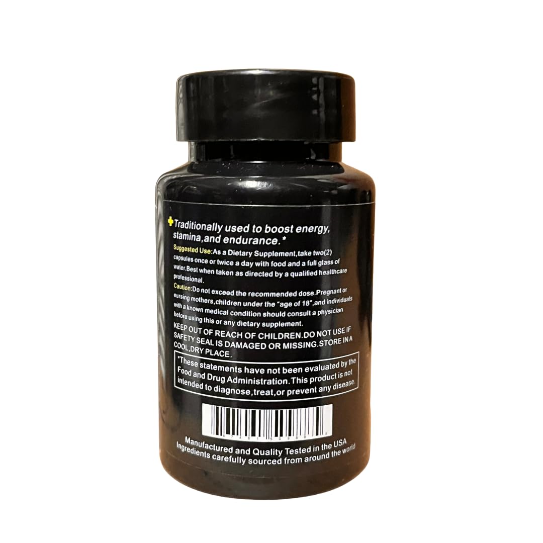 ibrar's Maca Capsules, 1500mg Extra Strength, Black, Red & Yellow Maca Root, 60 Veggie Capsules - Medaid International