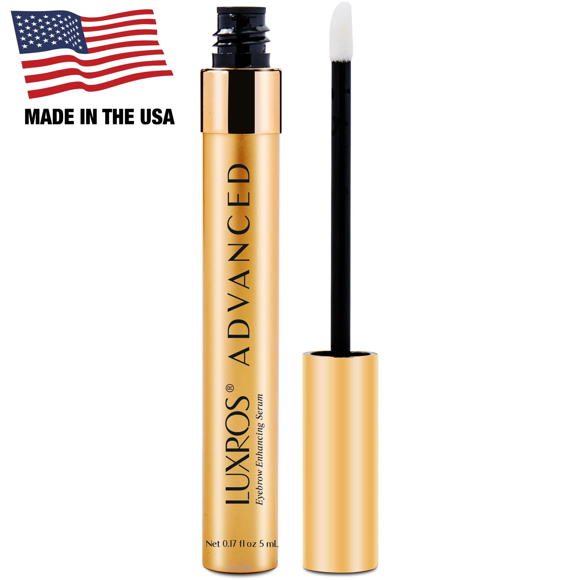LUXROS Advanced Growth Serum for Full, Thick Eyebrows - USA Made, See Results in 4-8 Weeks (5 ml) - Medaid International