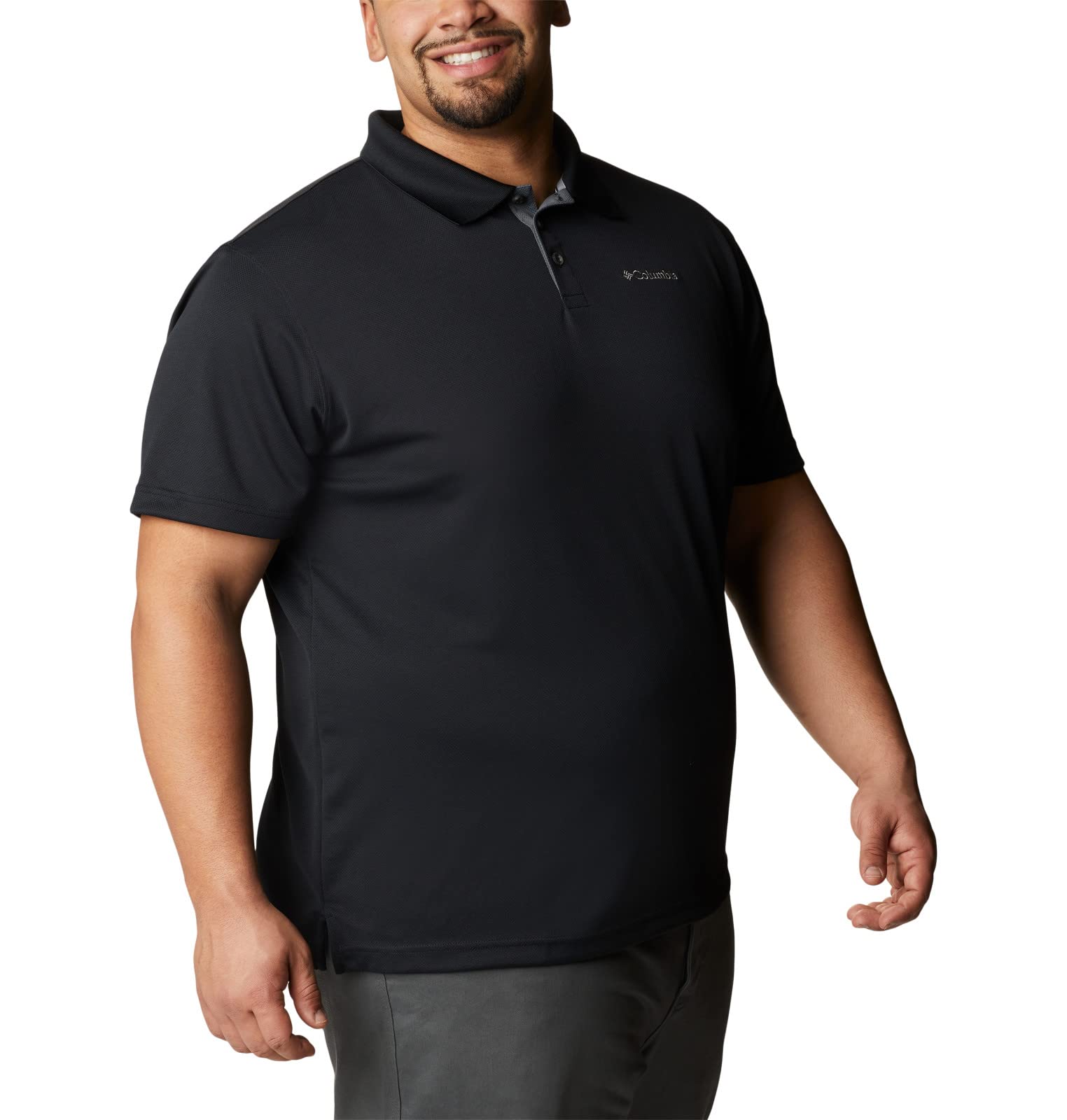 Columbia Mens Utilizer Short Sleeve Polo, Black, 5X - Medaid International