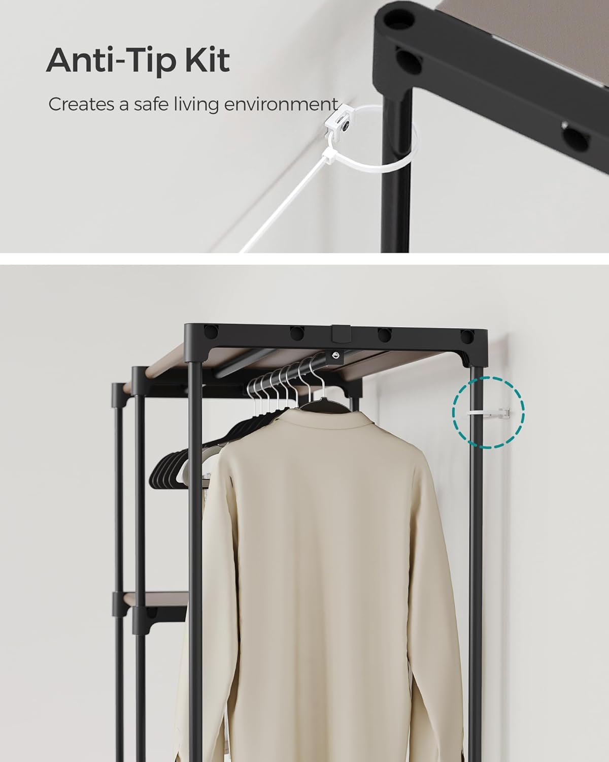 SONGMICS Freestanding Wardrobe RYG026R02