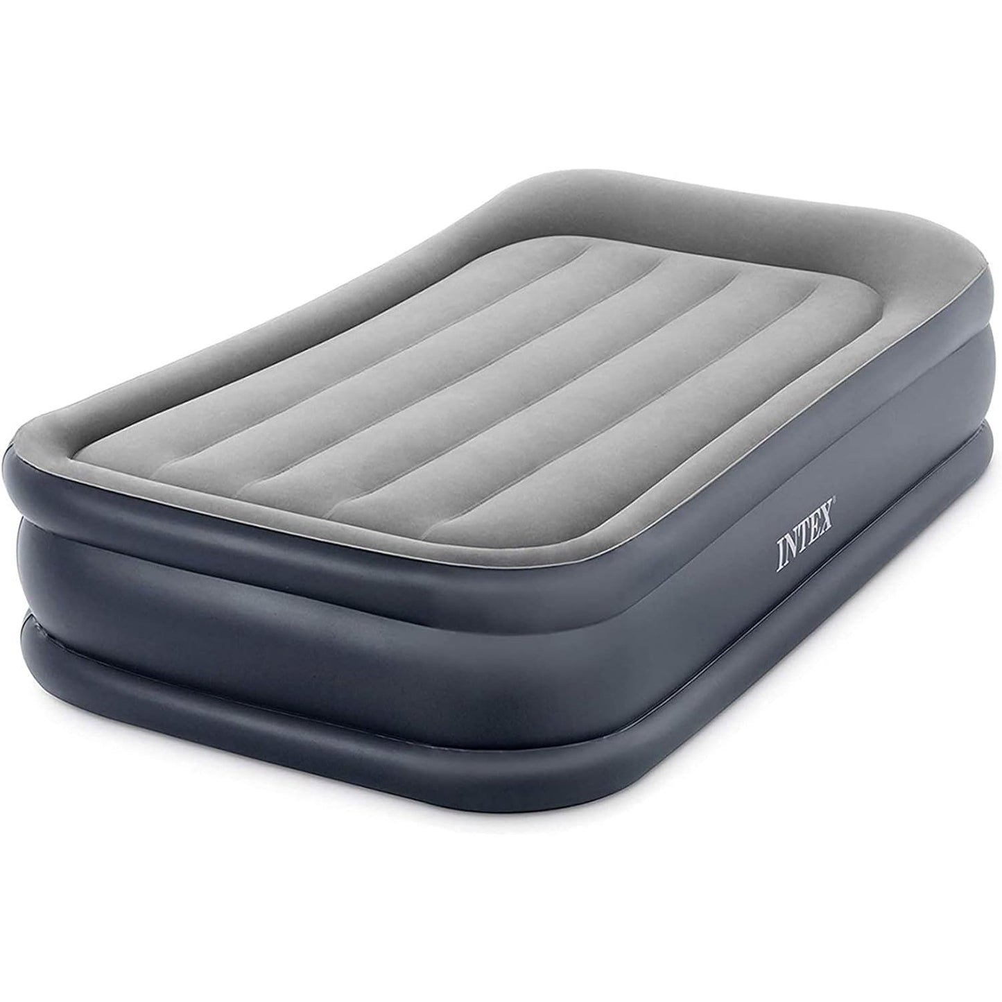 Intex 64131ED Dura-Beam Plus Deluxe Pillow Rest Air Mattress: Fiber-Tech – Twin Size - Medaid