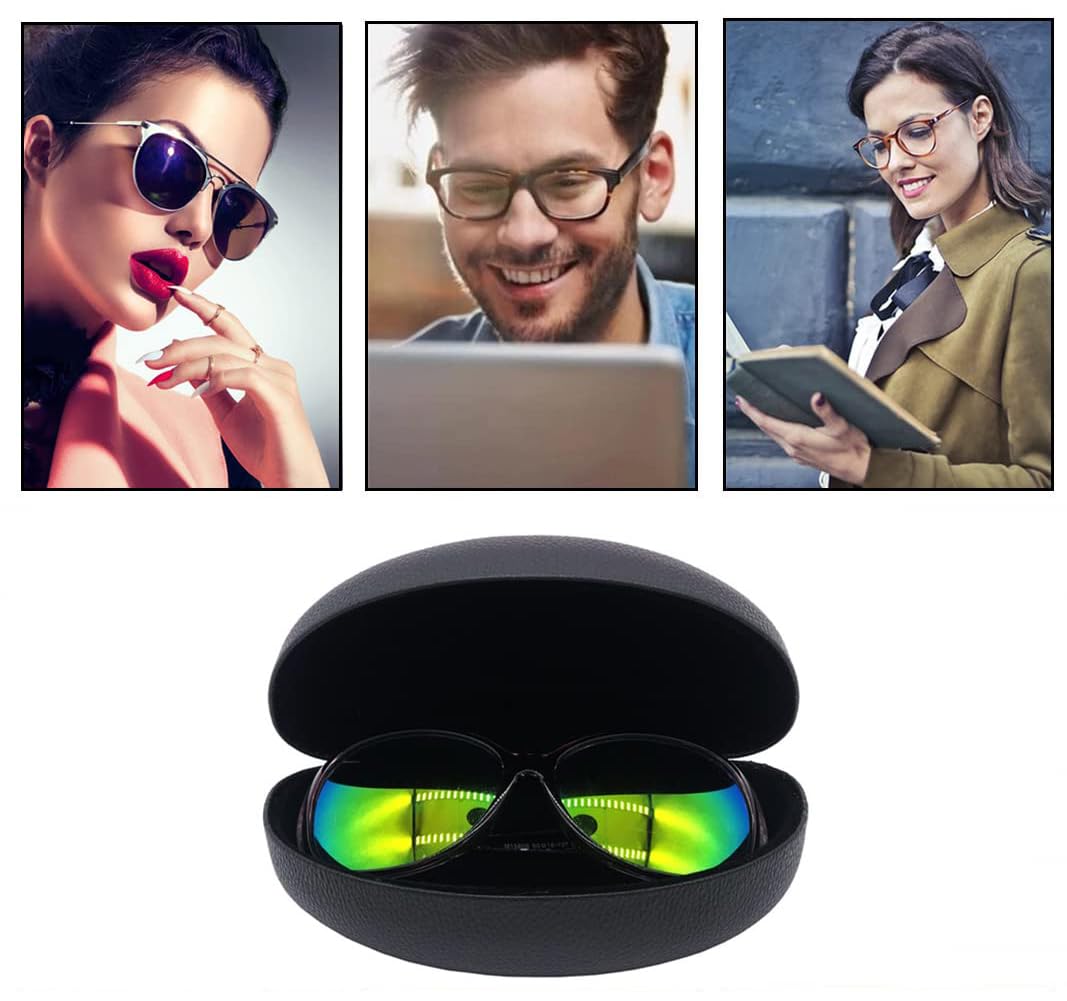 TERRIFI Hard Shell Eyeglasses Case, 2 PACK Protective Case For Sunglasses and Eyeglasses, Sunglasses Case Concise, Suitable for storing men's and women's glasses, Yellow and Black