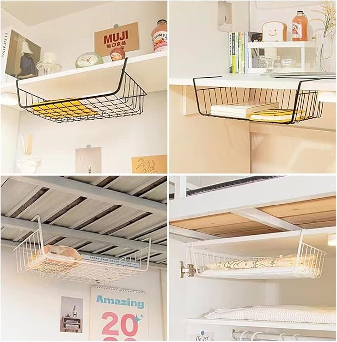 Under Shelf Storage Baskets – Hanging Organizer Set