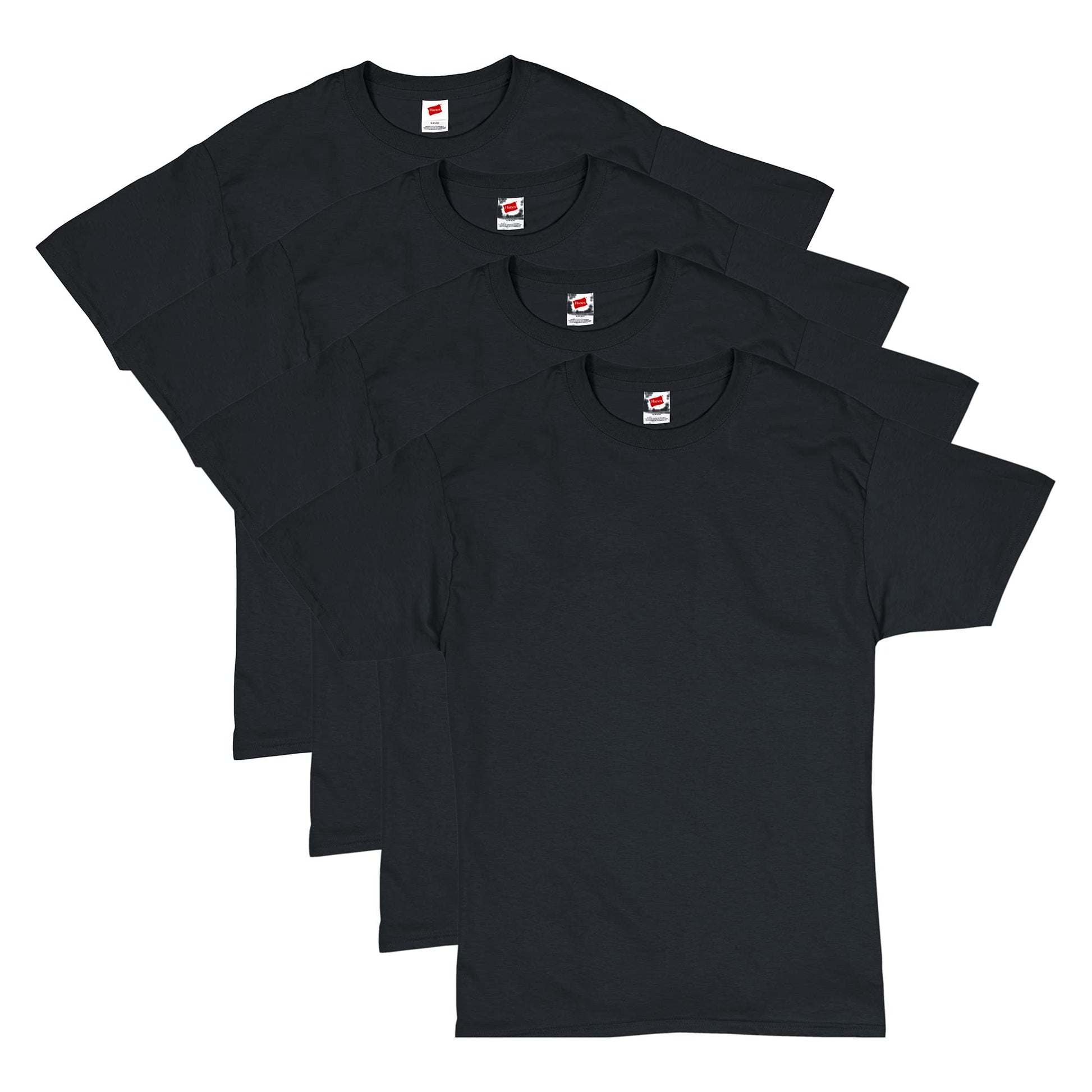 Hanes mens Essentials Short Sleeve T-shirt Value Pack (4-pack) toy tools, Black, X-Large US - Medaid International