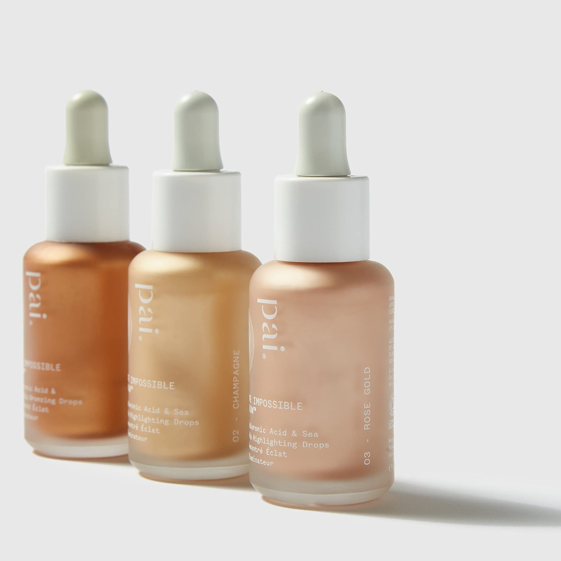Pai Skincare - The Impossible Glow Organic Hyaluronic Acid + Sea Kelp Glow Drops | Natural, Vegan, Sensitive Skincare (Champagne, 1 fl oz | 30 ml) - Medaid International