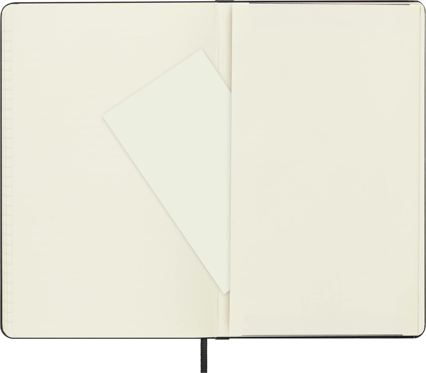 Moleskine Classic Notebook, Large, Ruled, Black, Hard Cover (5 x 8.25) - Medaid International