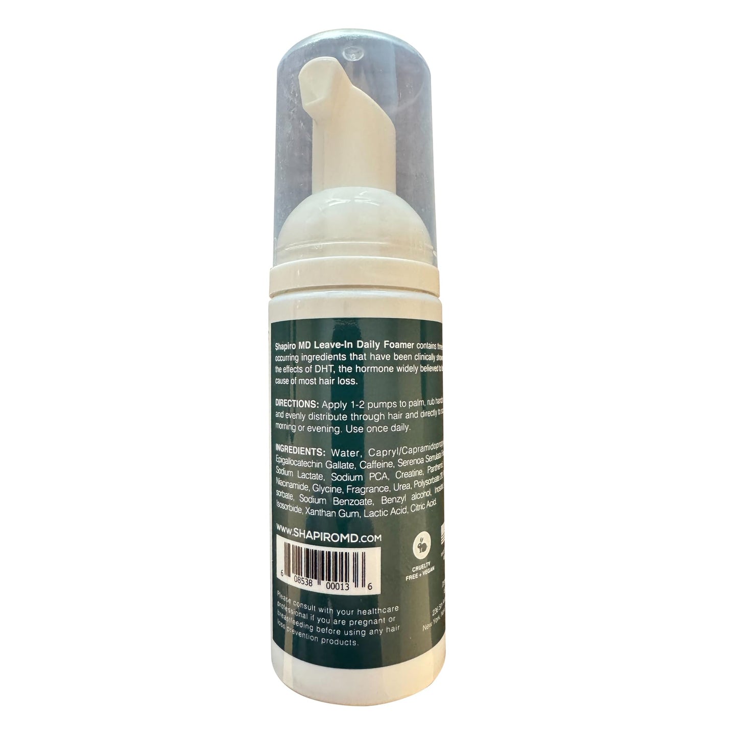 Shapiro MD Hair Growth Experts Leave-In Daily Foam, DHT Fighting Vegan Formula for Thinning Hair Developed by Dermatologists, Experience Healthier, Fuller & Thicker Looking Hair - 4 Month Supply - Medaid International