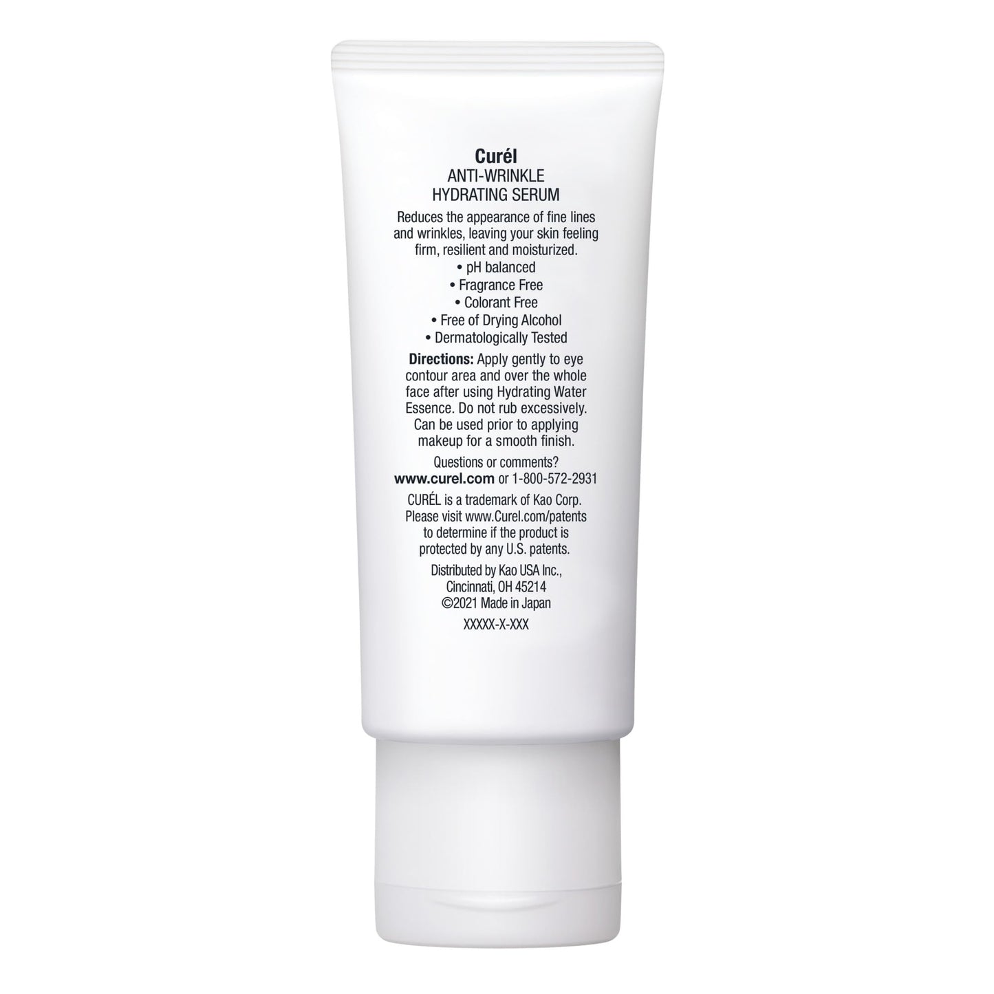 Curel Japanese Skin Care, Anti-Wrinkle Hydrating Serum, Lightweight Serum, Fragrance Free & Colorant Free, For Sensitive Skin, 1.3 Oz - Medaid International