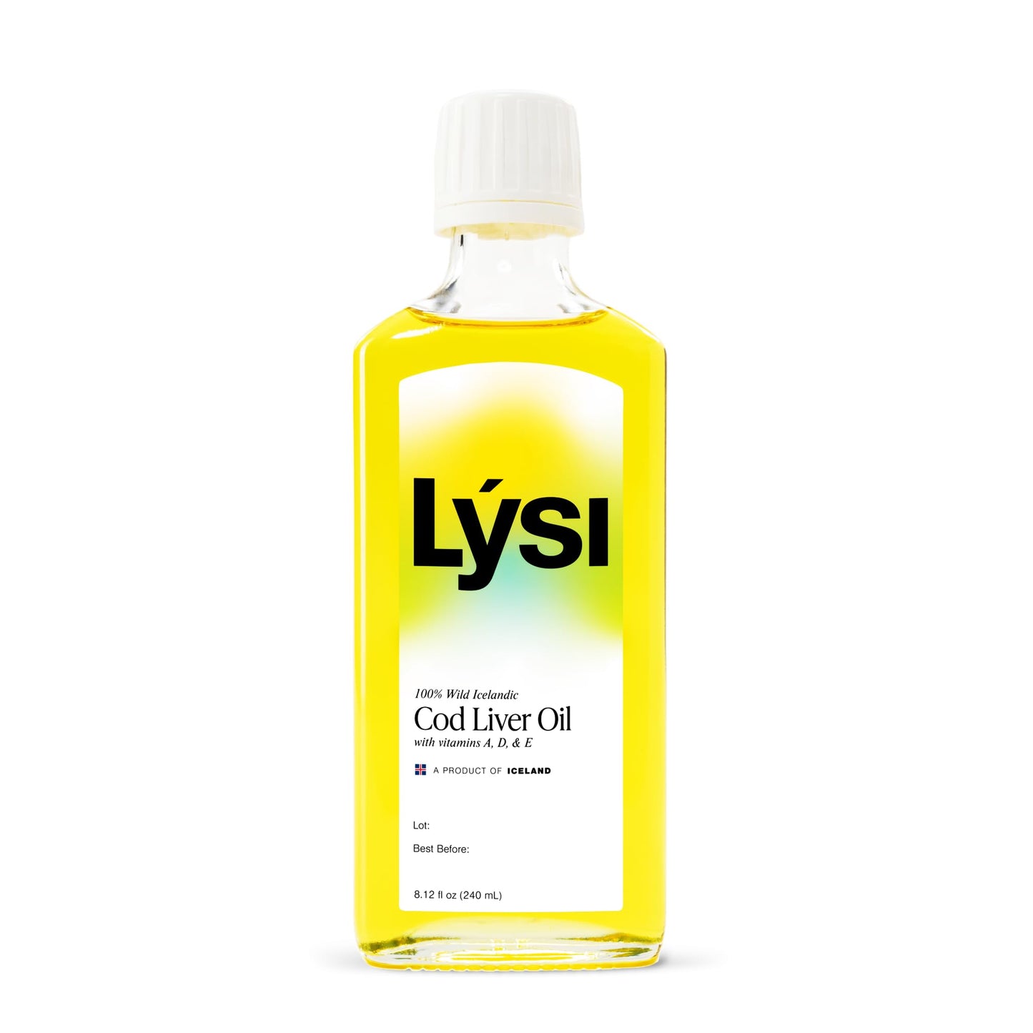 Lysi Cod Liver Oil, Omega-3 Supplement,1660mg EPA & DHA Per Serving, Plus Vitamins A,D,E, Sustainably Sourced 100% Wild Icelandic Cod, Natural Lemon, GMP Certified, 8.12 FL oz, 24 Servings - Medaid International