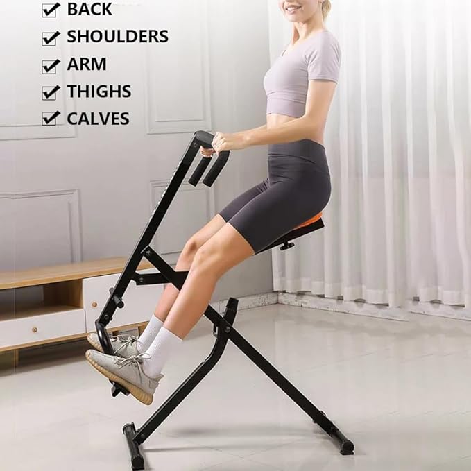 Foldable Full-Body Squat & Ride Trainer – 4-in-1 Home Fitness Machine for Legs, Hips, and Core