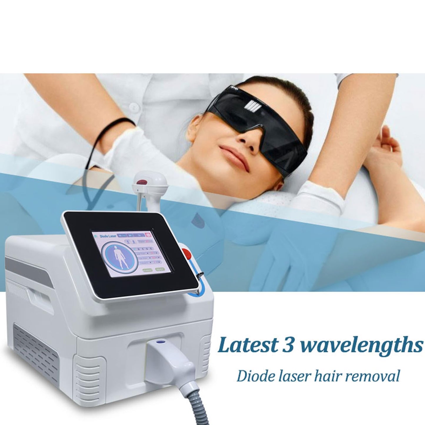 Keicnkj Diode Laser Hair Removal Machine Professional Ice-point Hair Removal Device Salon Beauty Skin Care Device for Body and Facial - Medaid International