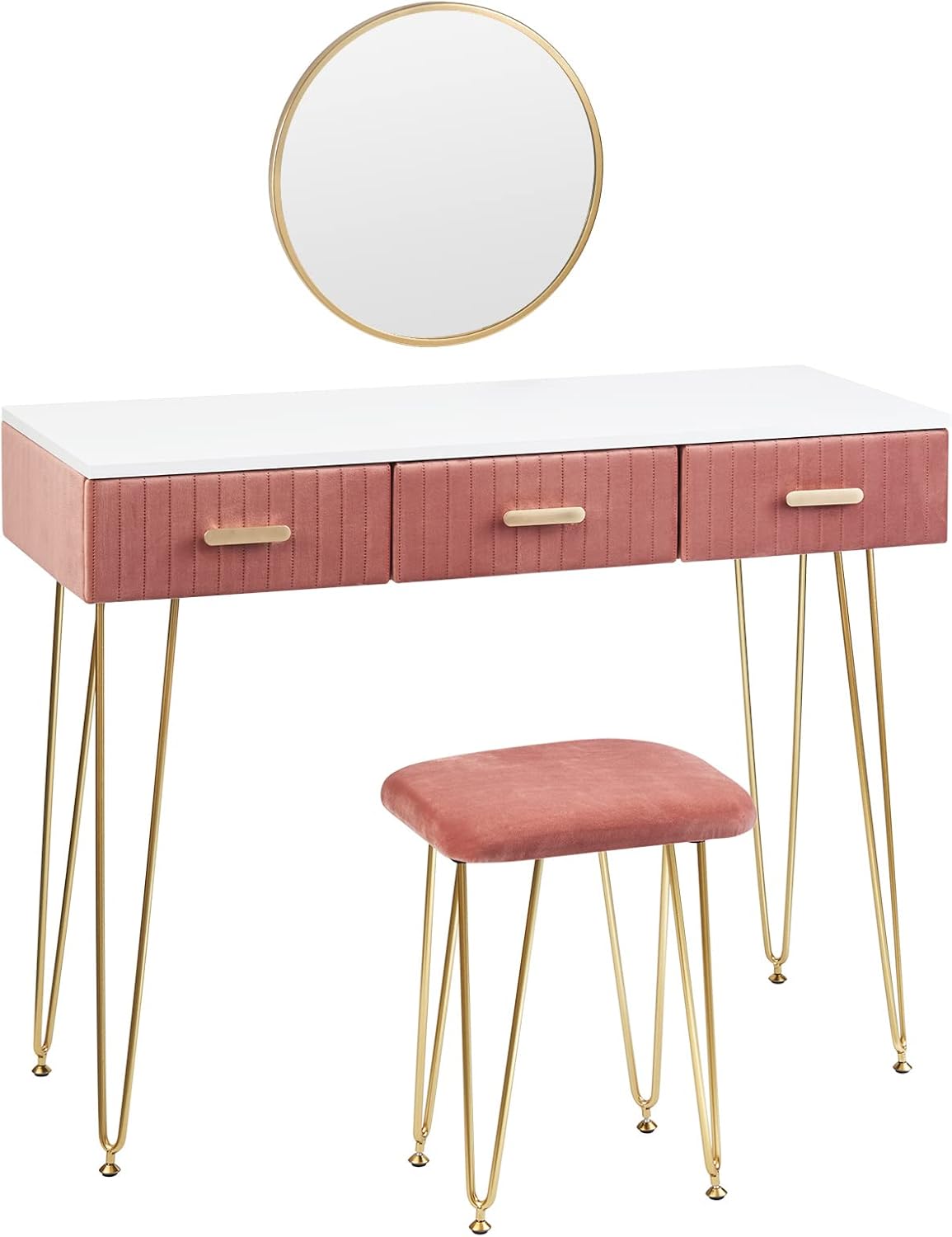 WOLTU Dressing Table with Stool