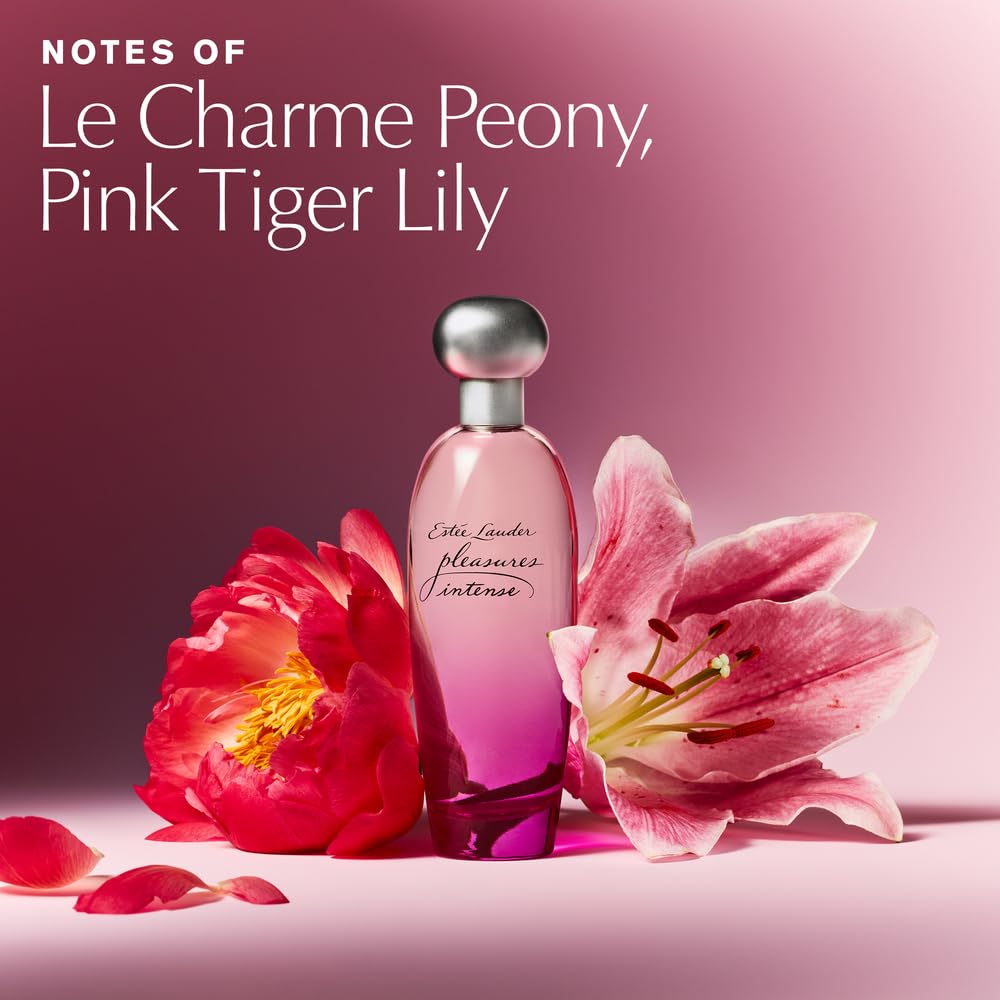 Estée Lauder Pleasures Intense Eau de Parfum Spray with Notes of Peony, Pink Tiger Lily & Jasmine | Perfumes for Women, 3.4 Fl Oz - Medaid International