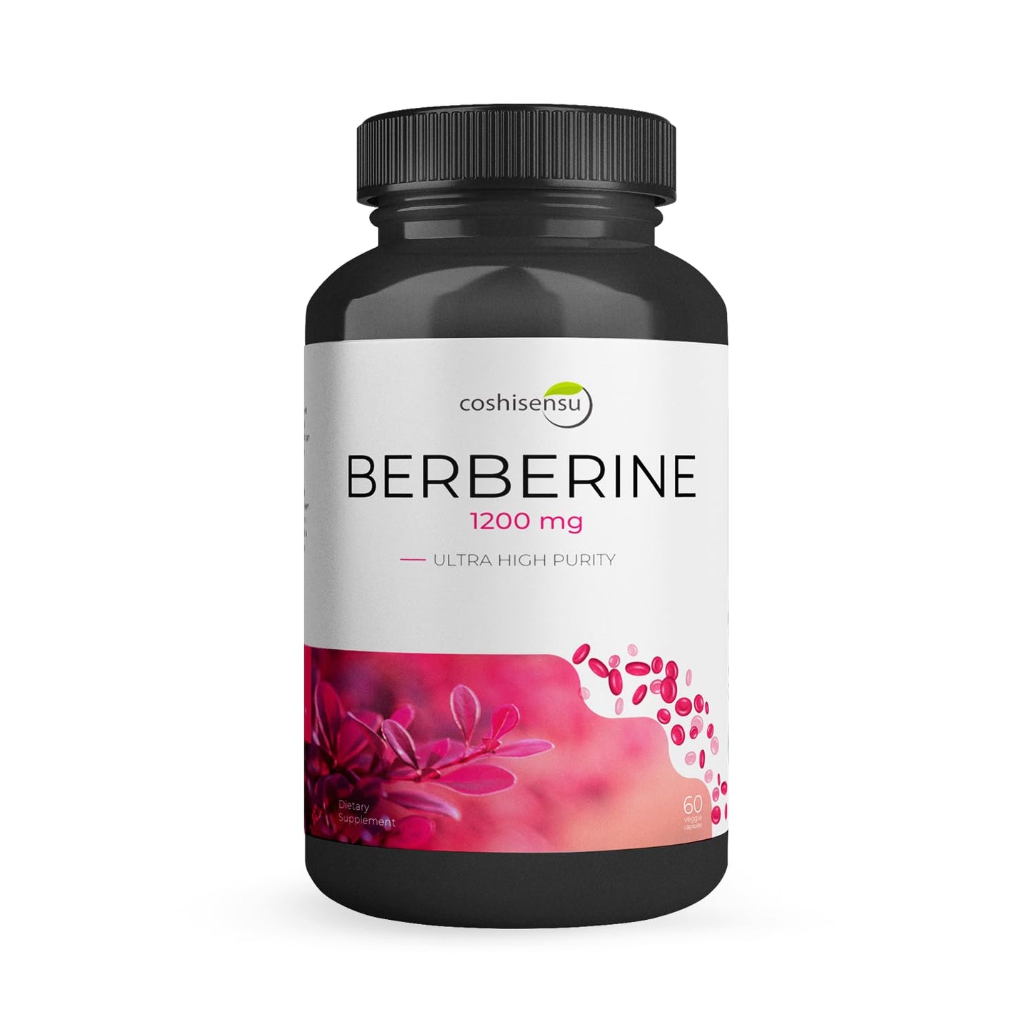 Coshisensu Berberine HCl 1200mg – High Potency Supplement for Blood Sugar, Insulin & Weight Management – Non-GMO, Gluten-Free, Vegan Capsules – Heart & Metabolism Support, Made in USA – 60 Count - Medaid International