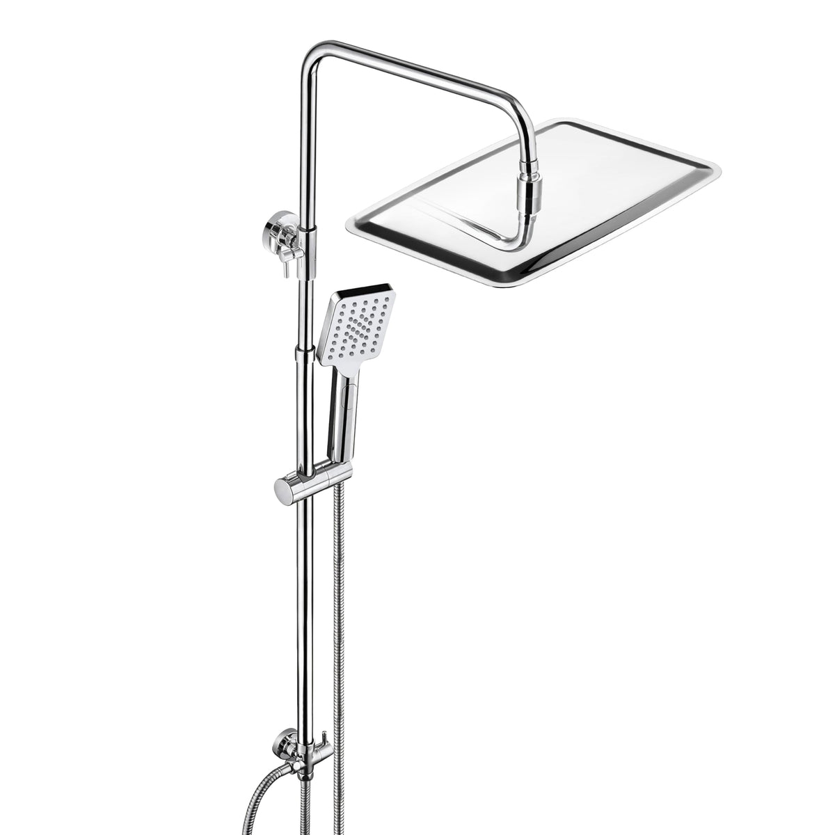 JOHO 304 Stainless Steel Shower Set Rain Shower System with Shower Head (Shower Set with Shower Head Square 20 x 20 cm)