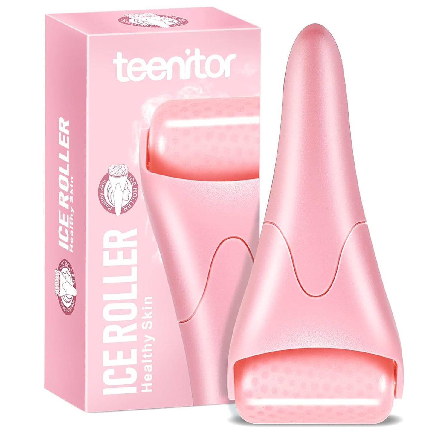 Teenitor Pink Ice Roller for Face, Ice Face Roller, Eye Roller for Puffy Eyes, Facial Roller Spa Self Care Tools for Women - Medaid International