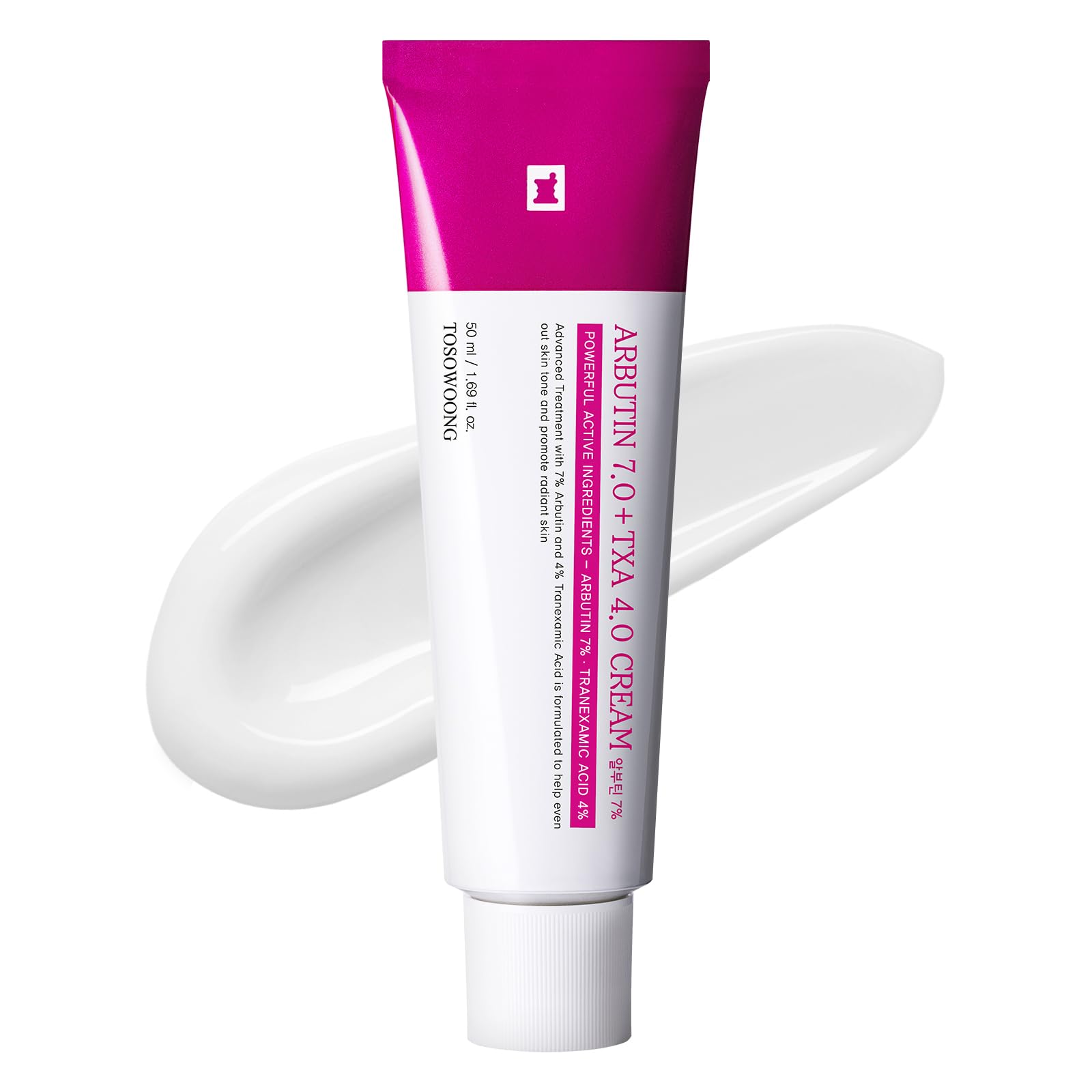 TOSOWOONG Arbutin 7% + Tranexamic Acid 4% Cream, 70,000ppm Arbutin, 40,000ppm TXA, Niacinamide, Glutathione, Dark Spots, Freckle, Blemishes, Pigmentation, Korean Skin Care, 50ml, 1.69 fl.oz. - Medaid International