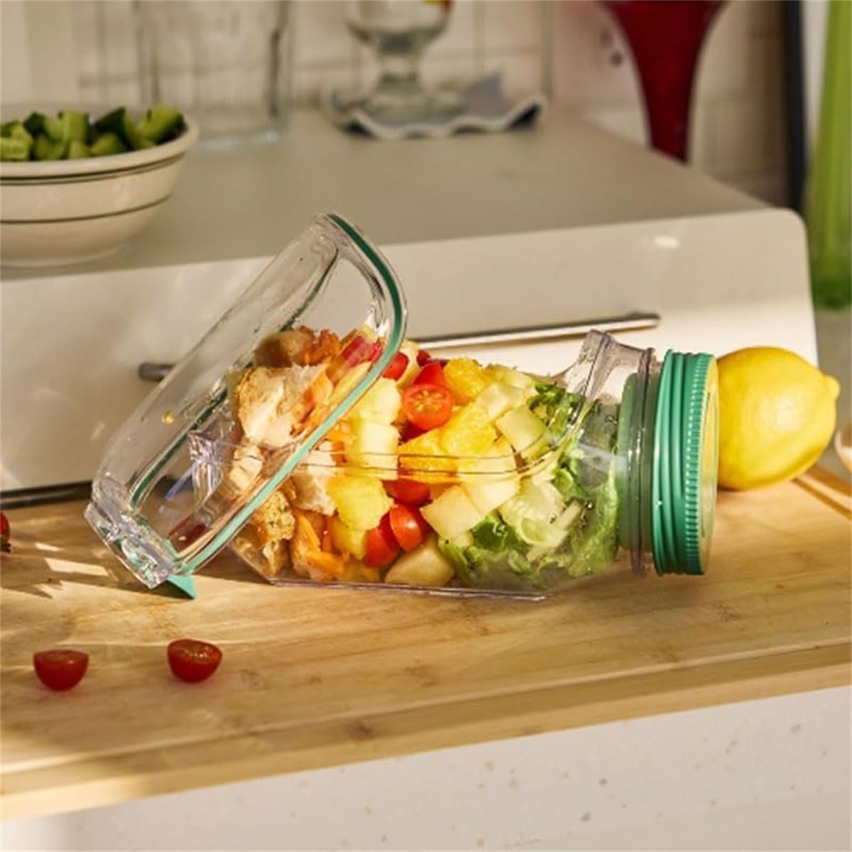 Salad Pod With Leakproof Jar Lid
