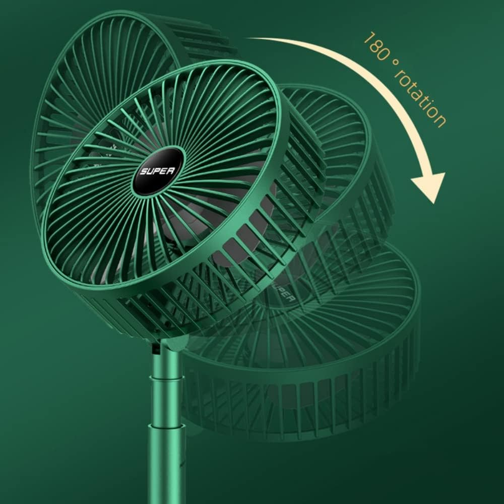 Foldable Desk Fan 3 Speeds, 180° Tilt Adjustable Rechargeable Fan with Low Noise & Long Battery Life - Medaid International