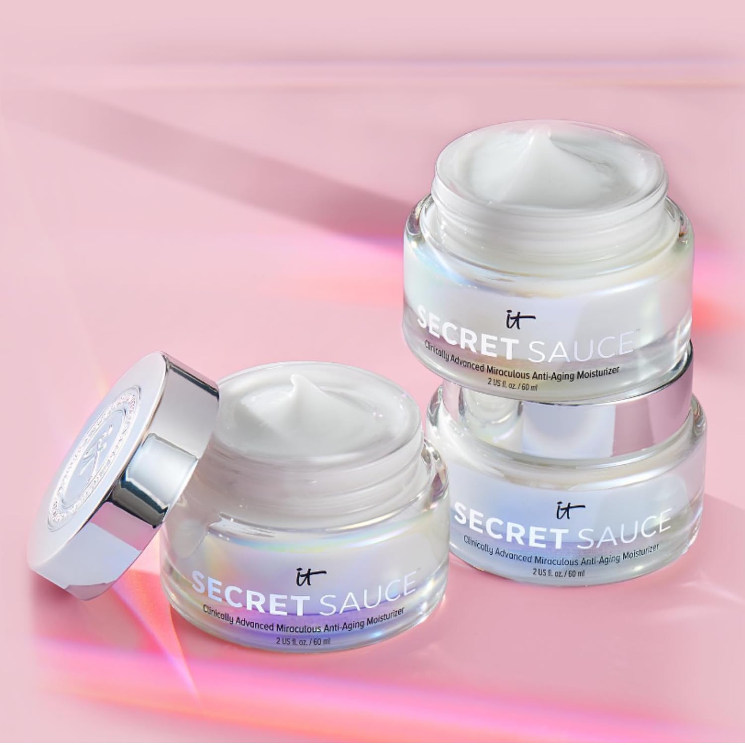 IT Cosmetics Secret Sauce Anti-Aging Face Moisturizer - Hydrating & Plumping Moisturizer Face Cream For Fine Lines, Wrinkles & Dark Spots - Vegan - Day or Night Facial Moisturizer - 2 fl. oz - Medaid International
