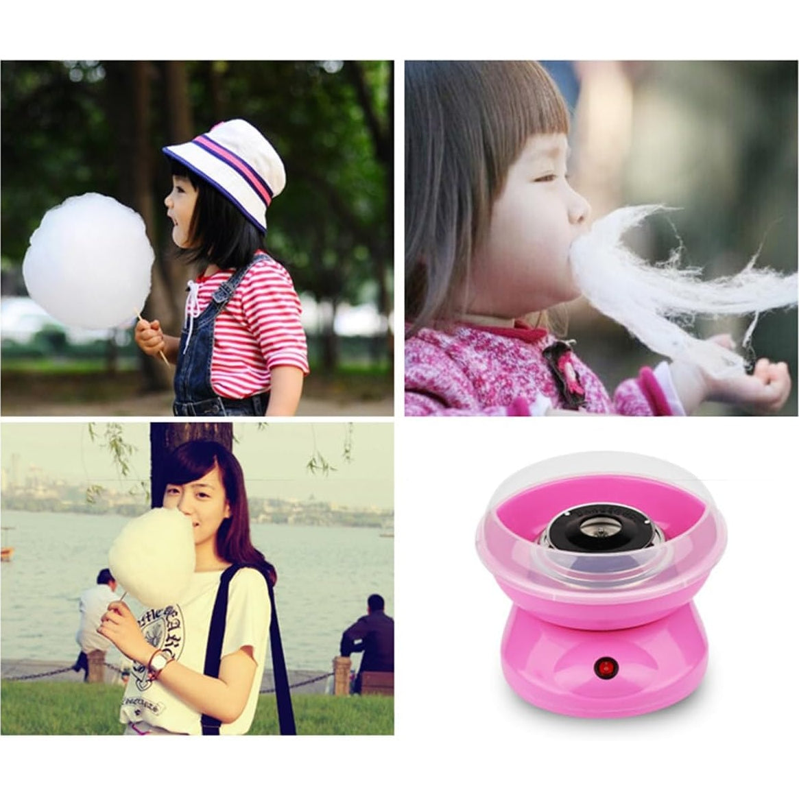Cotton Candy Machine 450W Mini Electric Maker, DIY Sugar Floss Machine, Suitable for Parties, Cookouts or Just a Special Surprise | Pink - Medaid International