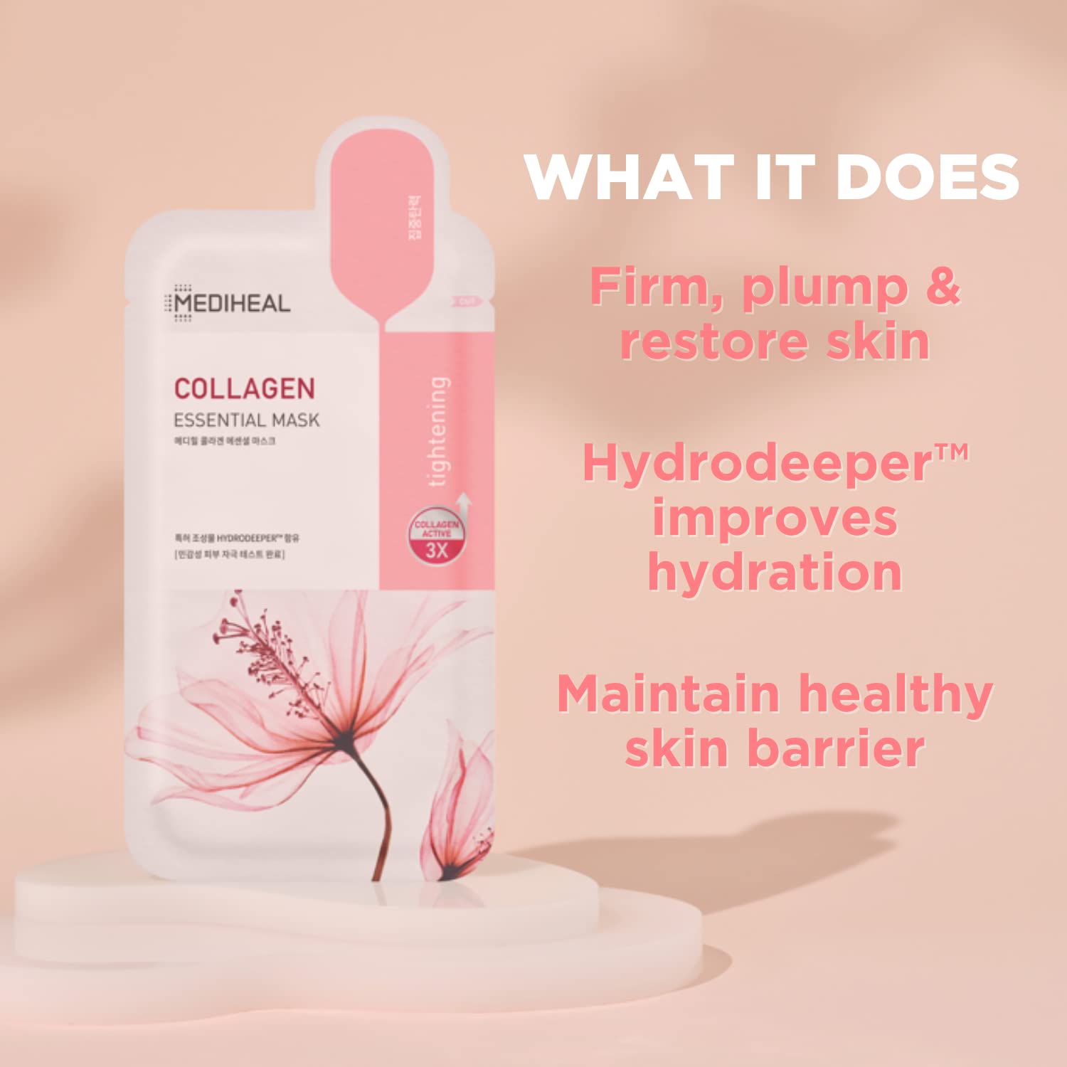 Mediheal Official Best Korean Sheet Mask - Collagen Essential Face Mask 10 Sheets Lifting and Firming For All Skin Types Value Sets - Medaid International