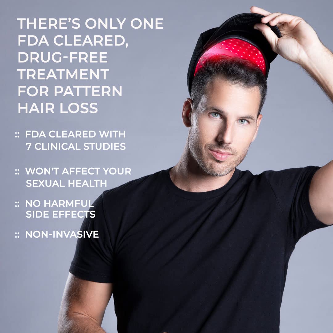 Hairmax RegrowMD FDA Cleared Laser Hair Growth Cap, Red Light Therapy for Hair Growth & Alopecia Areata Treatment, 30 Min Sessions, For Men & Women - Medaid International
