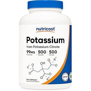Nutricost Potassium Citrate 99mg, 500 Capsules