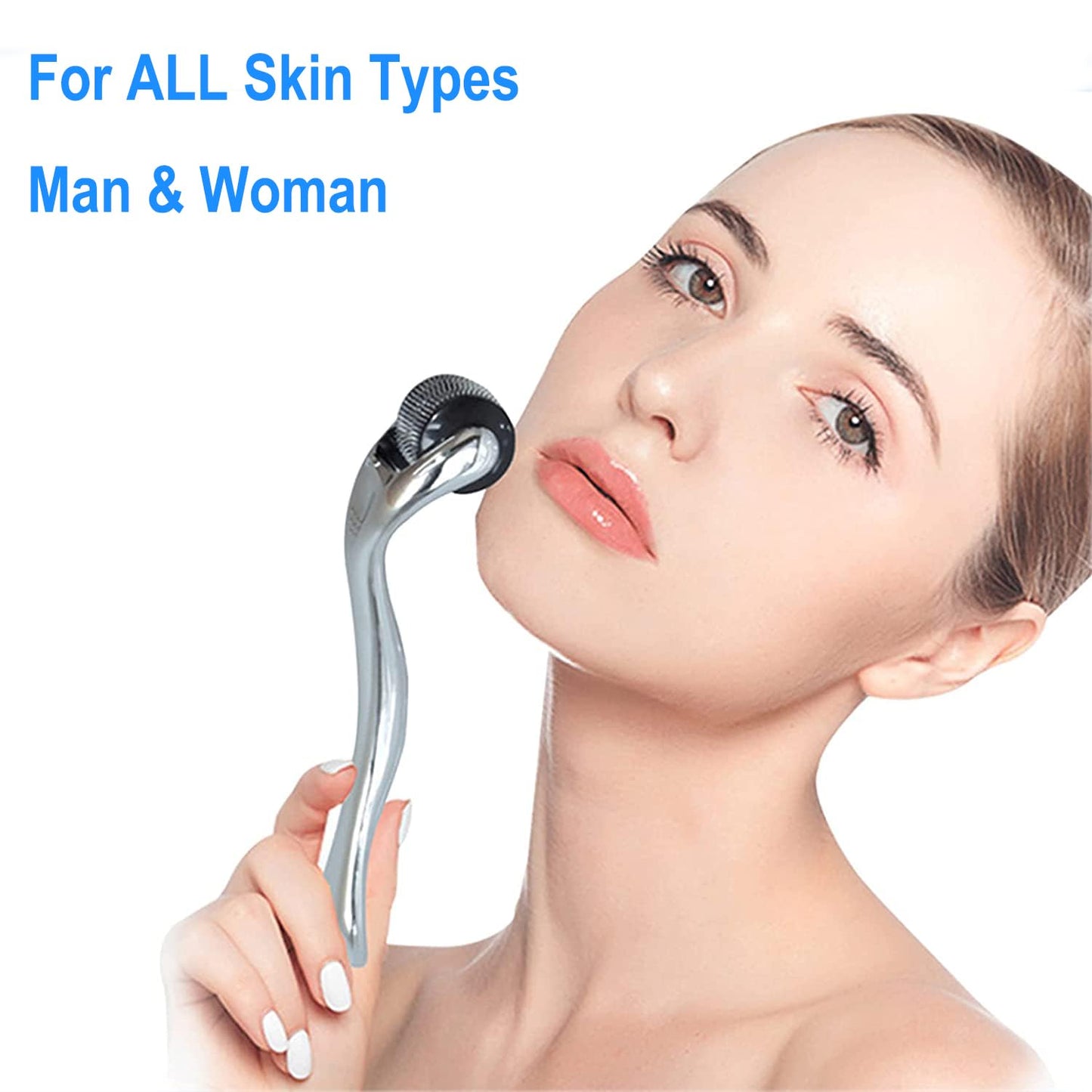 Derma Roller Microneedling Roller for Face Body - 540 Titanium Microneedle Roller w/Storage Case - Medaid International