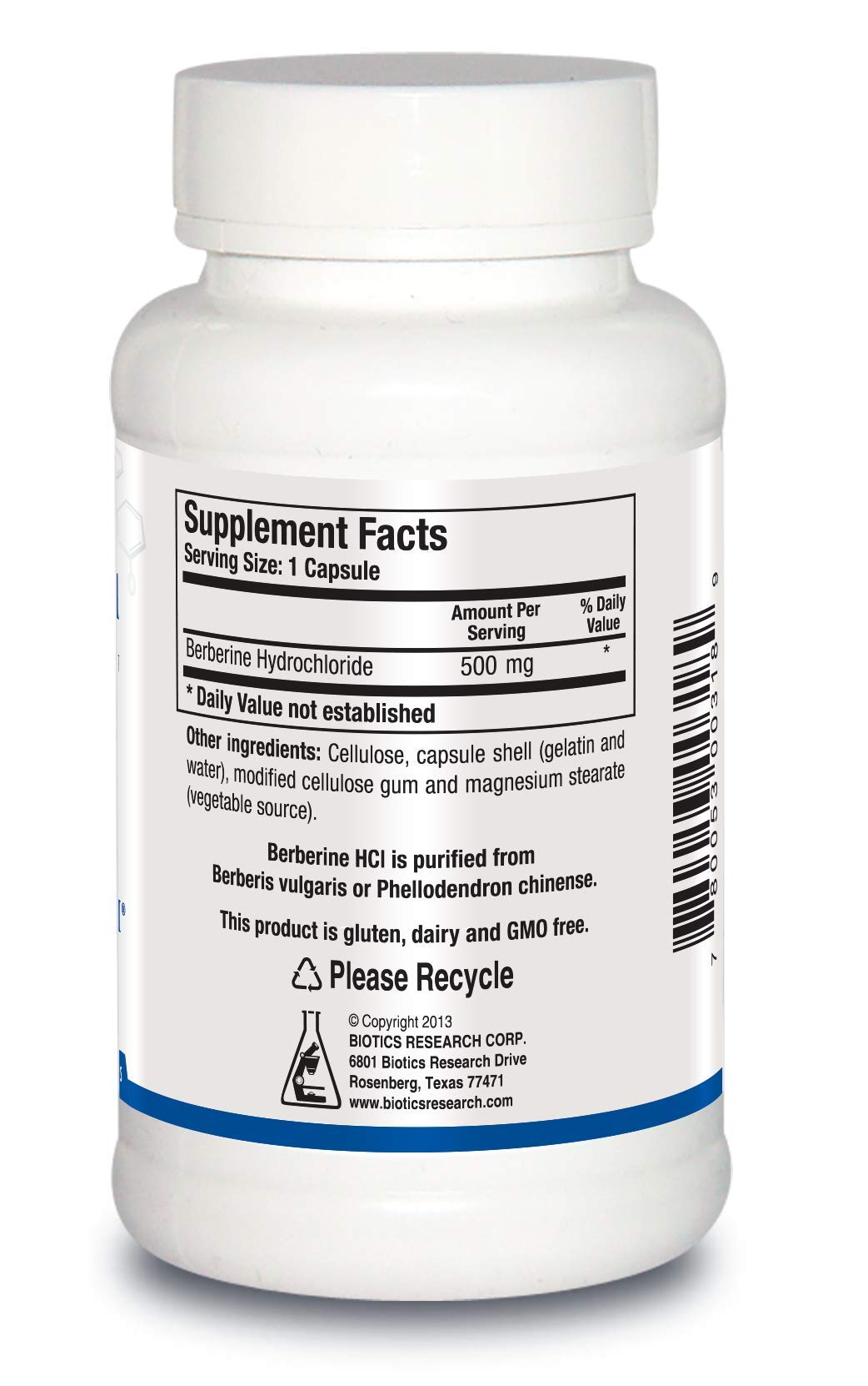 Biotics Research Berberine HCl, Botanical Berberine Supplement 500mg Per Serving - Supports Heart Health, Immune System, Healthy GI, Healthy Cholesterol, Gluten Free - 90 Capsules - Medaid International