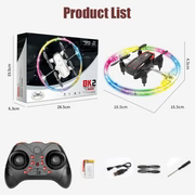 Cool Led Drone 360Degree Roll Colorful Luminous Ball Stunt Tumbling Quadcopter Toy BK8