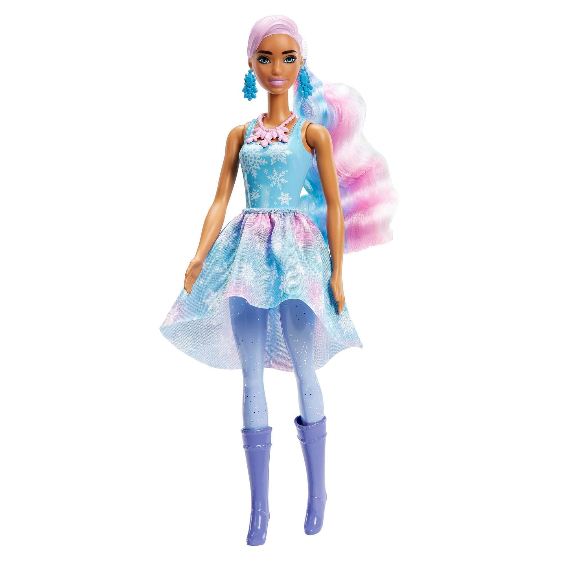 Barbie Color Reveal Advent Calendar, 1 Color Reveal Doll & 3 Pets, Clothes, Accessories & 2 Hair Extensions, 25 Surprises, for Kids - Medaid International