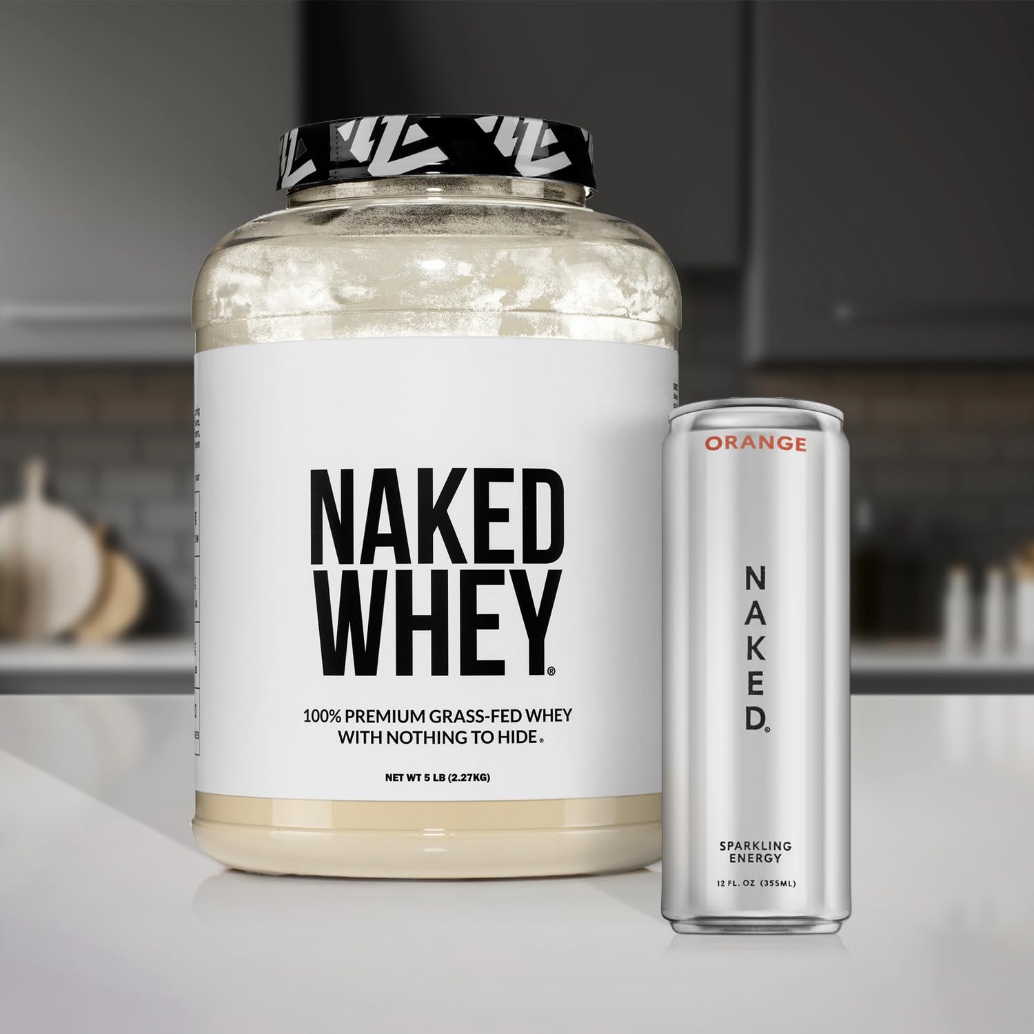 NAKED Whey Chocolate Protein Powder - Only 3 Ingredients - Grass Fed Whey Protein Powder, Organic Chocolate and Organic Coconut Sugar, No GMO, No Soy, and Gluten Free - 24 Servings - Medaid International