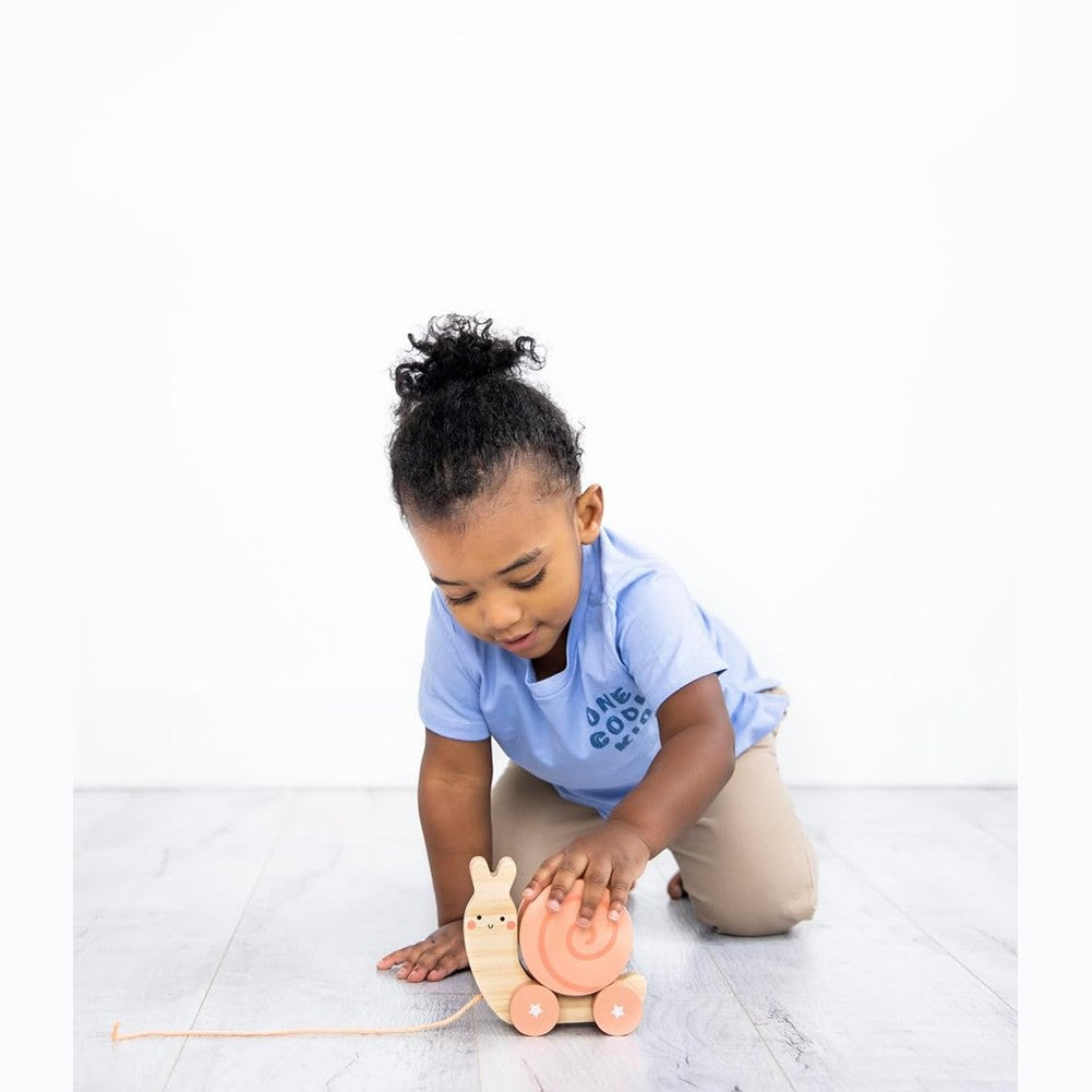Pearhead - Snail Wooden Pull Toy