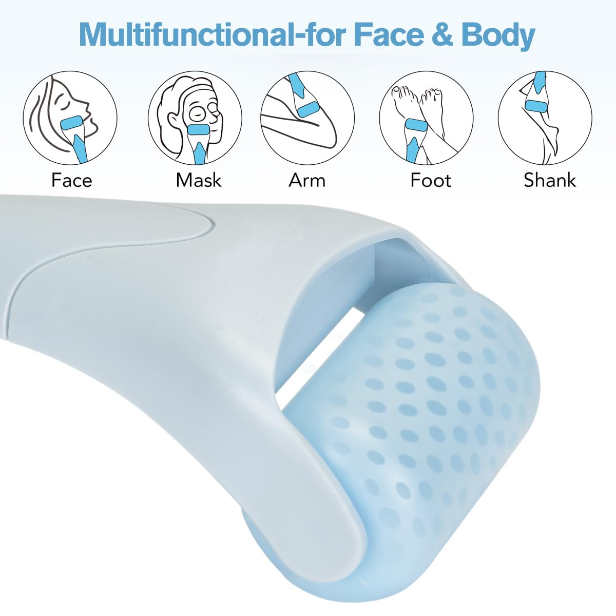 Fronnor Ice Roller for Face,Eyes,Women Gifts Idea,Therapeutic Cooling to Tighten Brighten Complexion and Reduce Wrinkles,Massager Under Eye Puffiness,Migraine and Pain Relidf (Haze Blue) - Medaid International