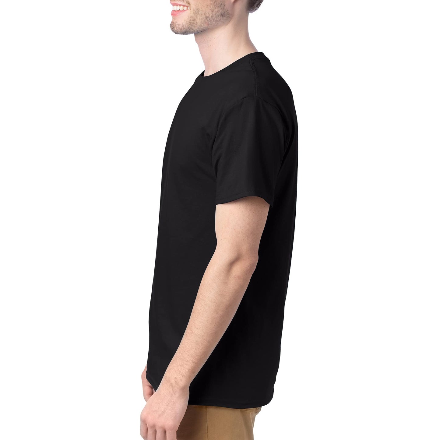 Hanes mens Essentials Short Sleeve T-shirt Value Pack (4-pack) toy tools, Black, X-Large US - Medaid International