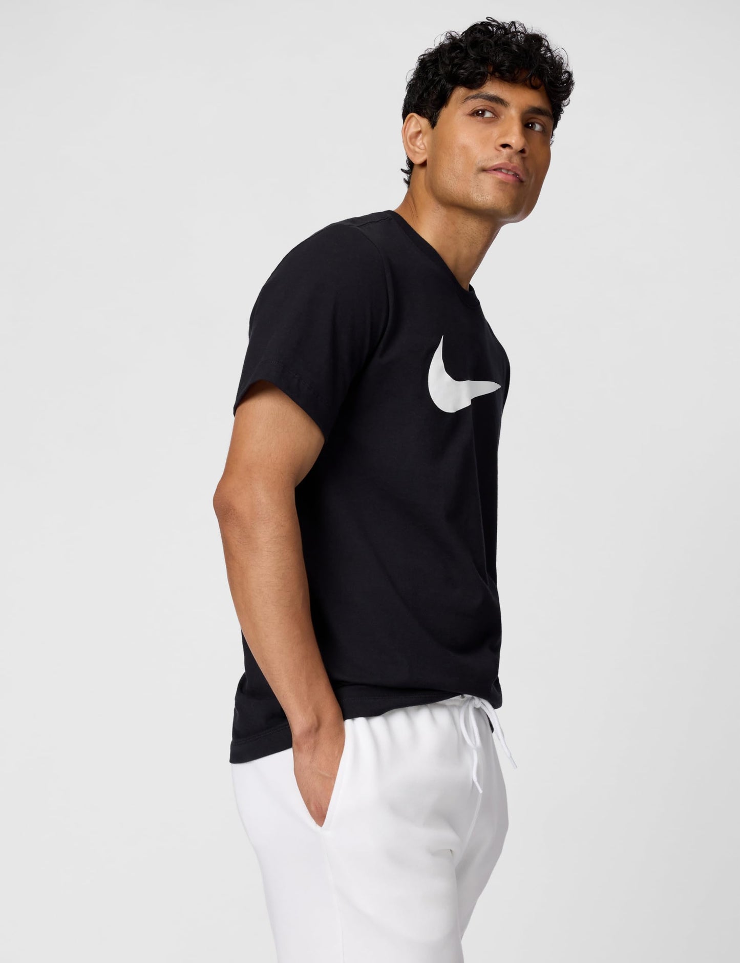 Nike Men's Sportswear Icon Swoosh T-Shirt, Black/White, 2XL - Medaid International