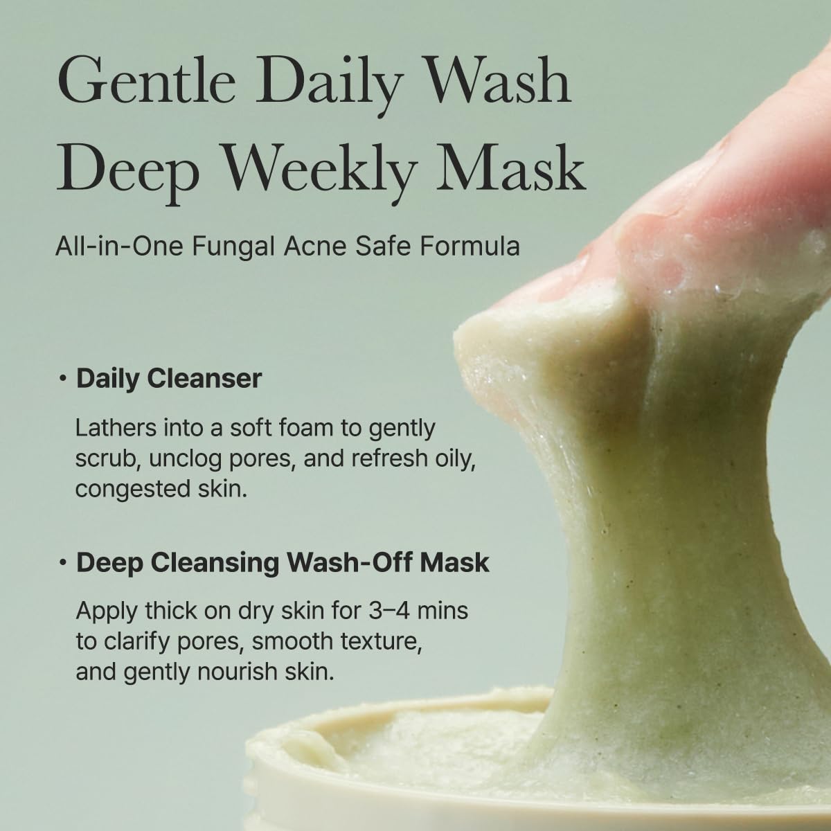 ARENCIA Korean Rice Mochi Face Cleanser - Face Wash, Gentle Scrub All in One for Deep Cleansing, Moisturizing, Pore Minimizing, Acne-Prone Skin, Removing Blackhead with Rice Water & Green Tea - Medaid International