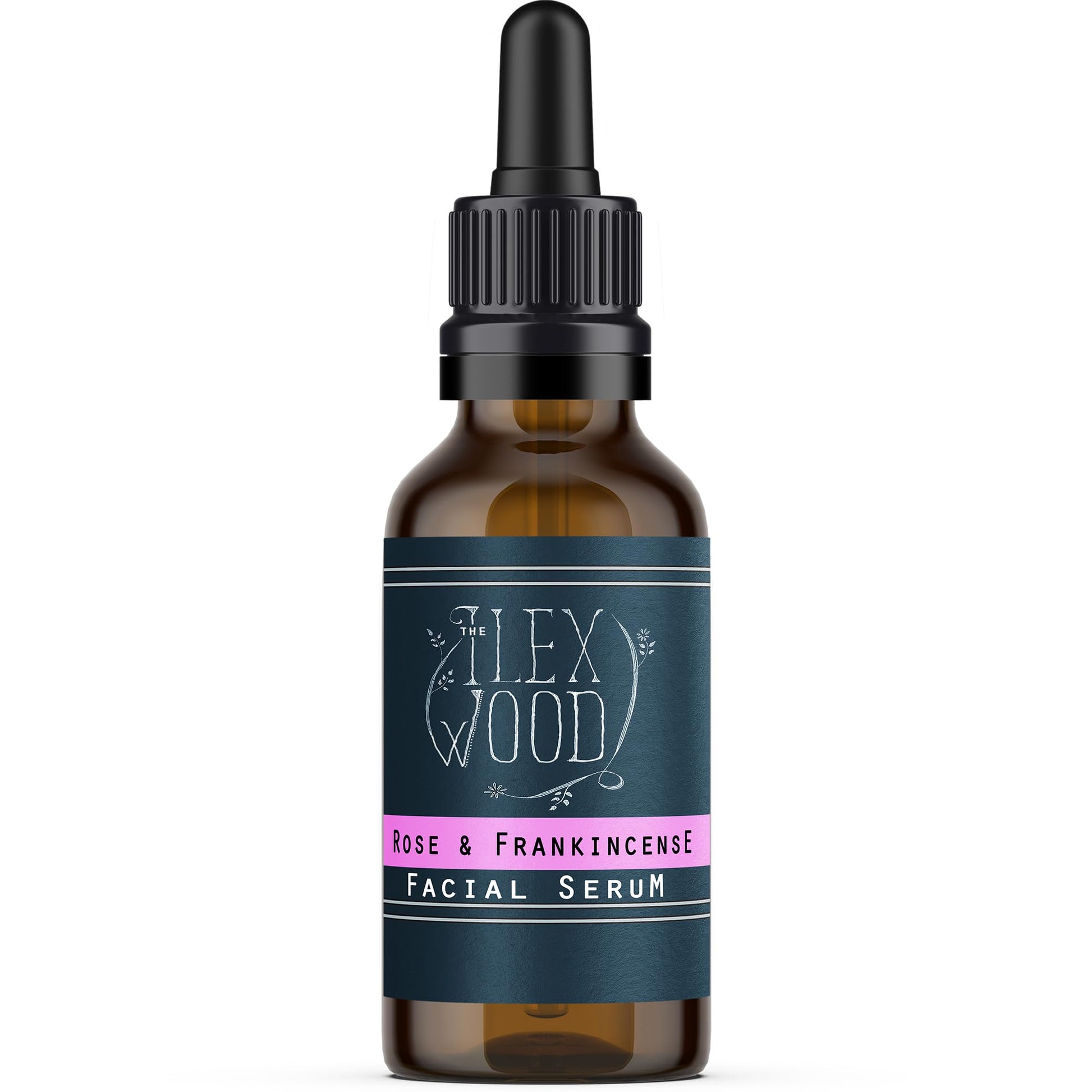 The Ilex Wood - Rose and Frankincense Face Serum - 100% Natural, Vegan, Moisturising, Anti Ageing, Wrinkle & Line Reducing, Cruelty Free, Plastic Free, Handcrafted - 20ml (0.68 fl oz) - Medaid International