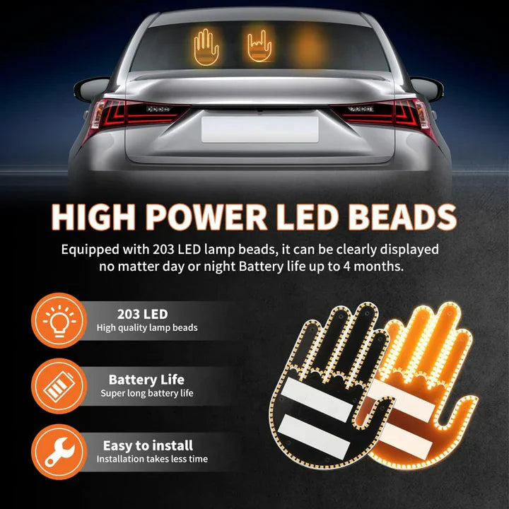 Hand Car Lamp LED Sign