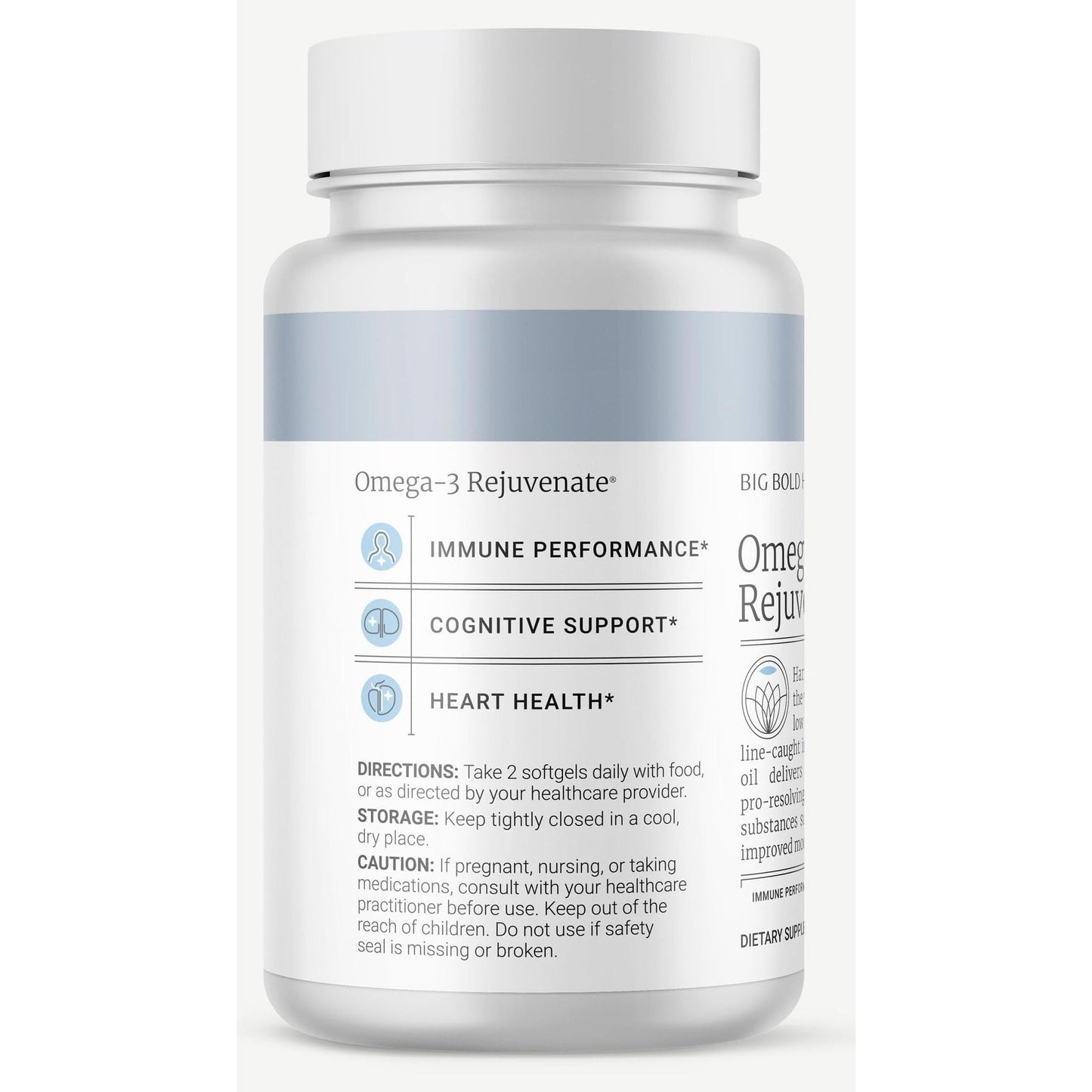 BIG BOLD HEALTH Omega-3 Rejuvenate Wild Alaskan Fish Oil Supplement with PRMs ⎹ EPA, DHA, & DPA Fatty Acids ⎹ Vitamins A and D to Support Immune Balance & Brain Wellness (120 Softgels) - Medaid International