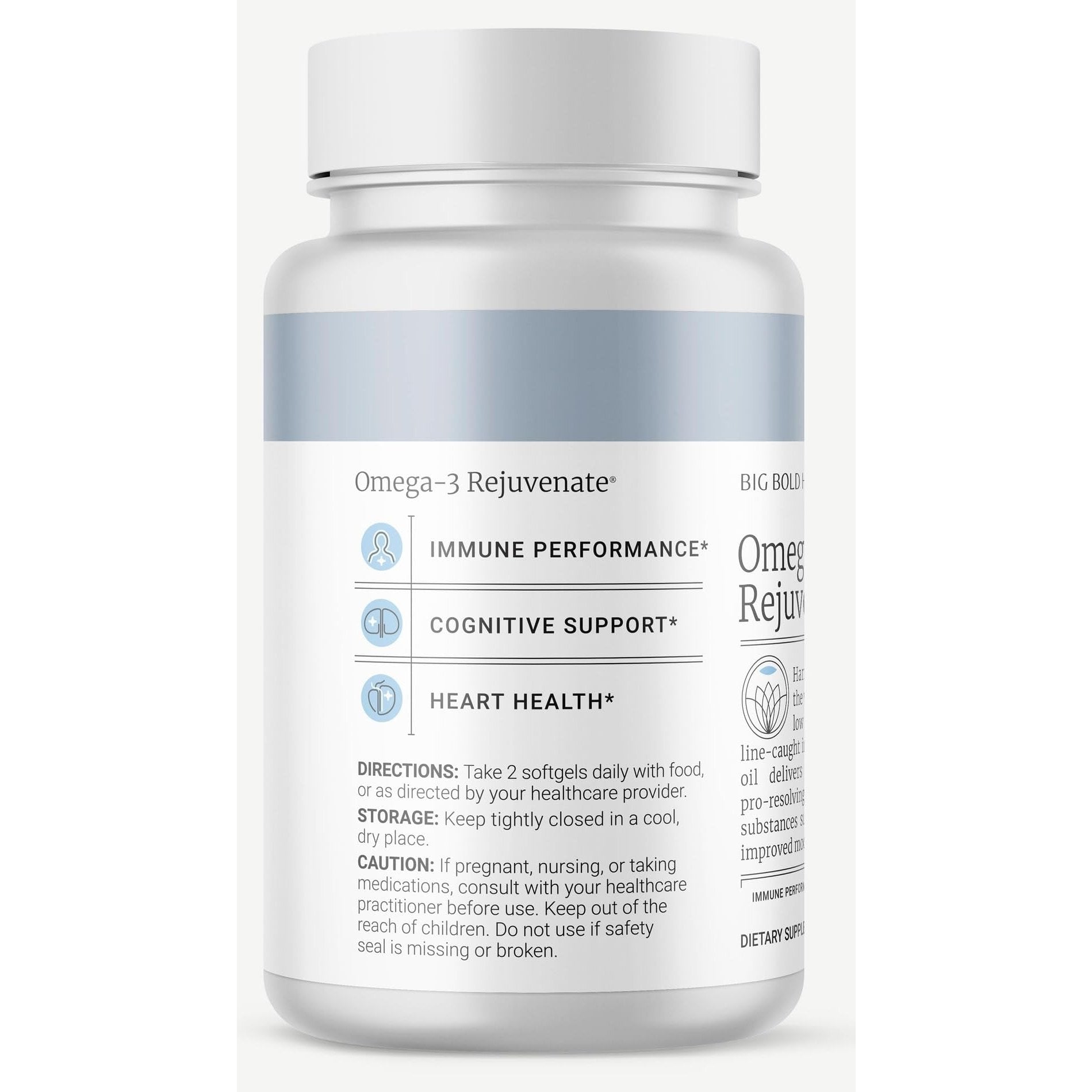 BIG BOLD HEALTH Omega-3 Rejuvenate Wild Alaskan Fish Oil Supplement with PRMs ⎹ EPA, DHA, & DPA Fatty Acids ⎹ Vitamins A and D to Support Immune Balance & Brain Wellness (120 Softgels) - Medaid International